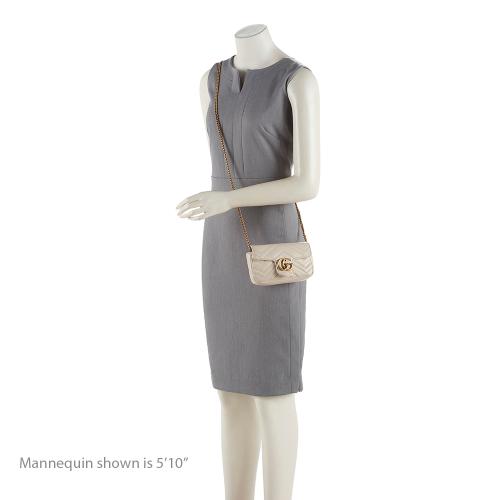 Gucci Matelasse Leather GG Marmont Super Mini Bag (SHF-23685)