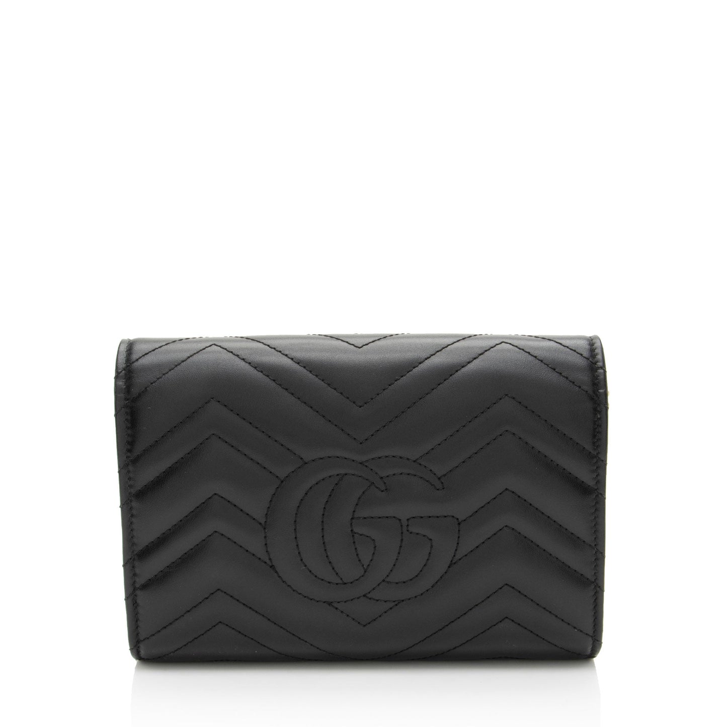 Gucci Matelasse Leather GG Marmont Wallet on Chain