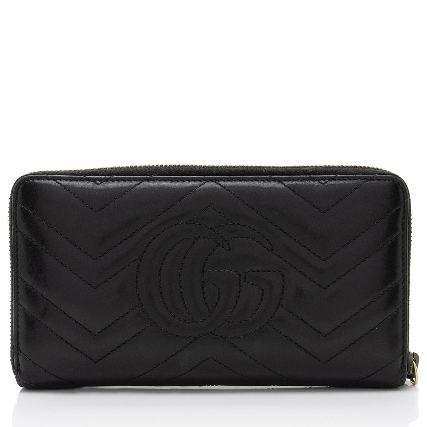 Gucci Matelasse Leather GG Marmont Zip Around Organizer Wallet (SHF-4aR2ie)