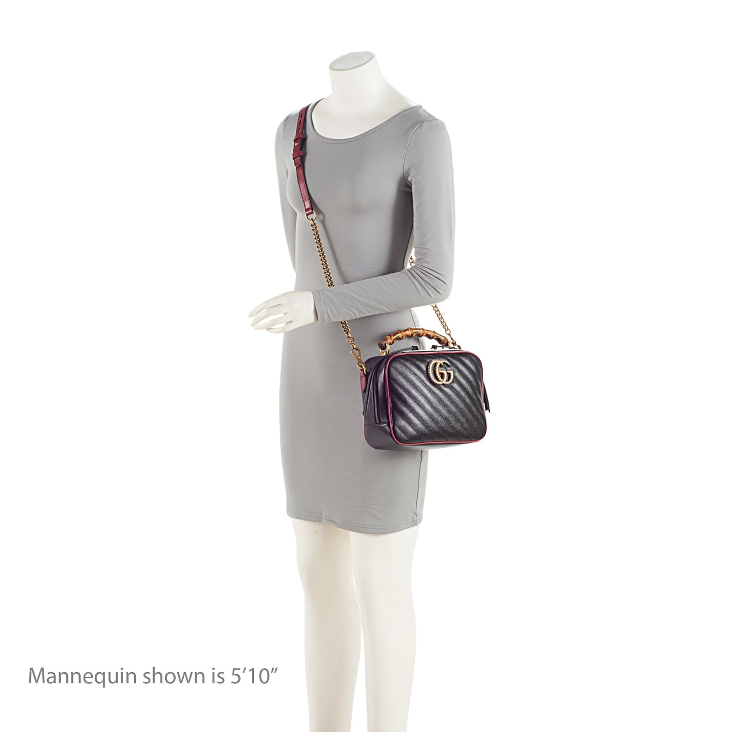 Gucci Matelasse Leather Torchon GG Marmont Bamboo Top Handle