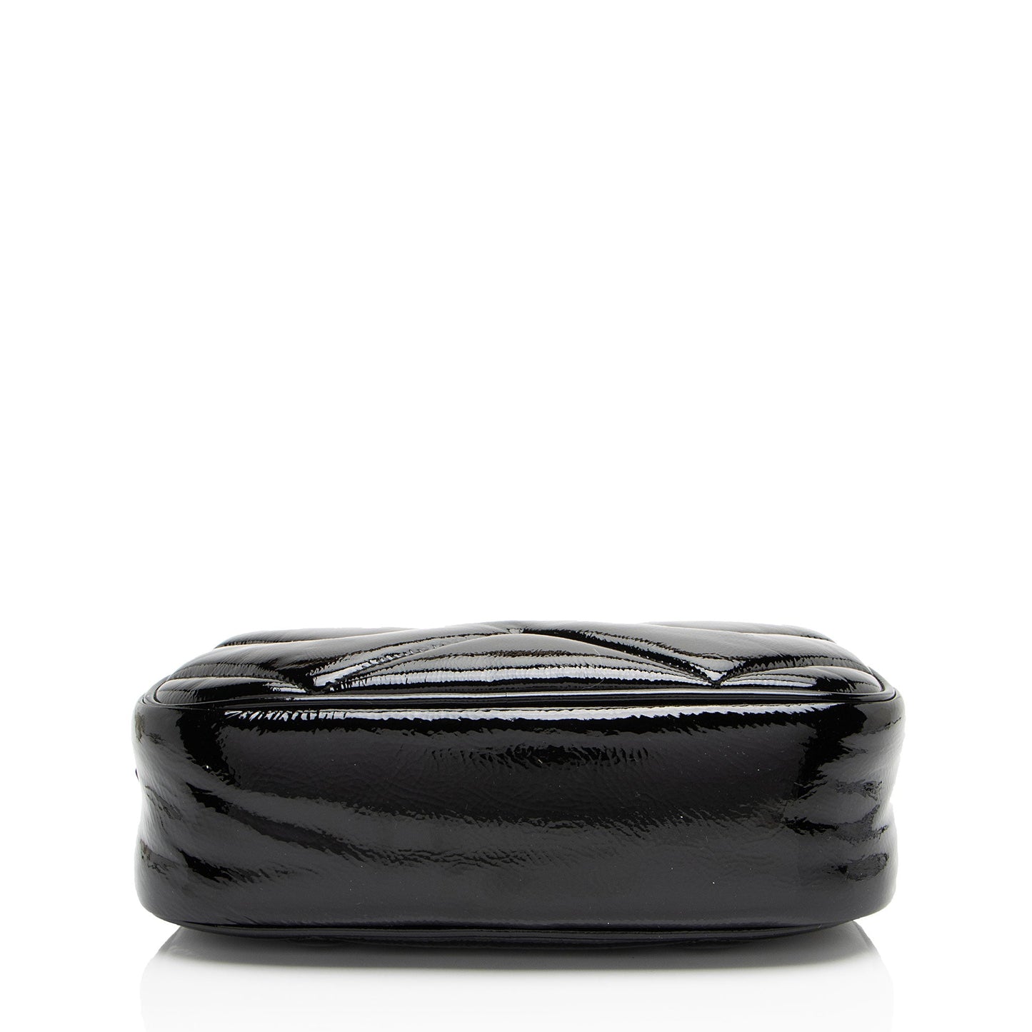 Gucci Matelasse Padded Patent Leather GG Marmont Small Camera Bag