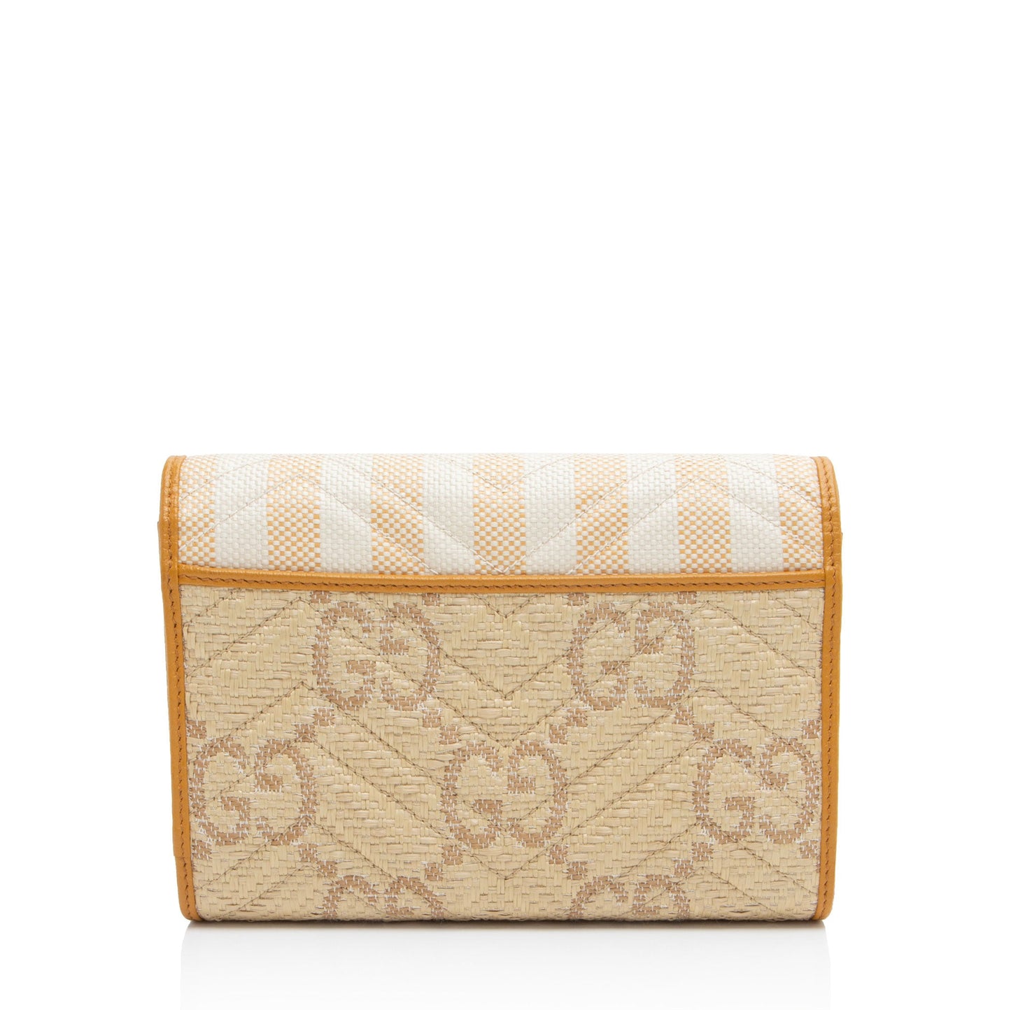 Gucci Matelasse Raffia GG Marmont Wallet on Chain