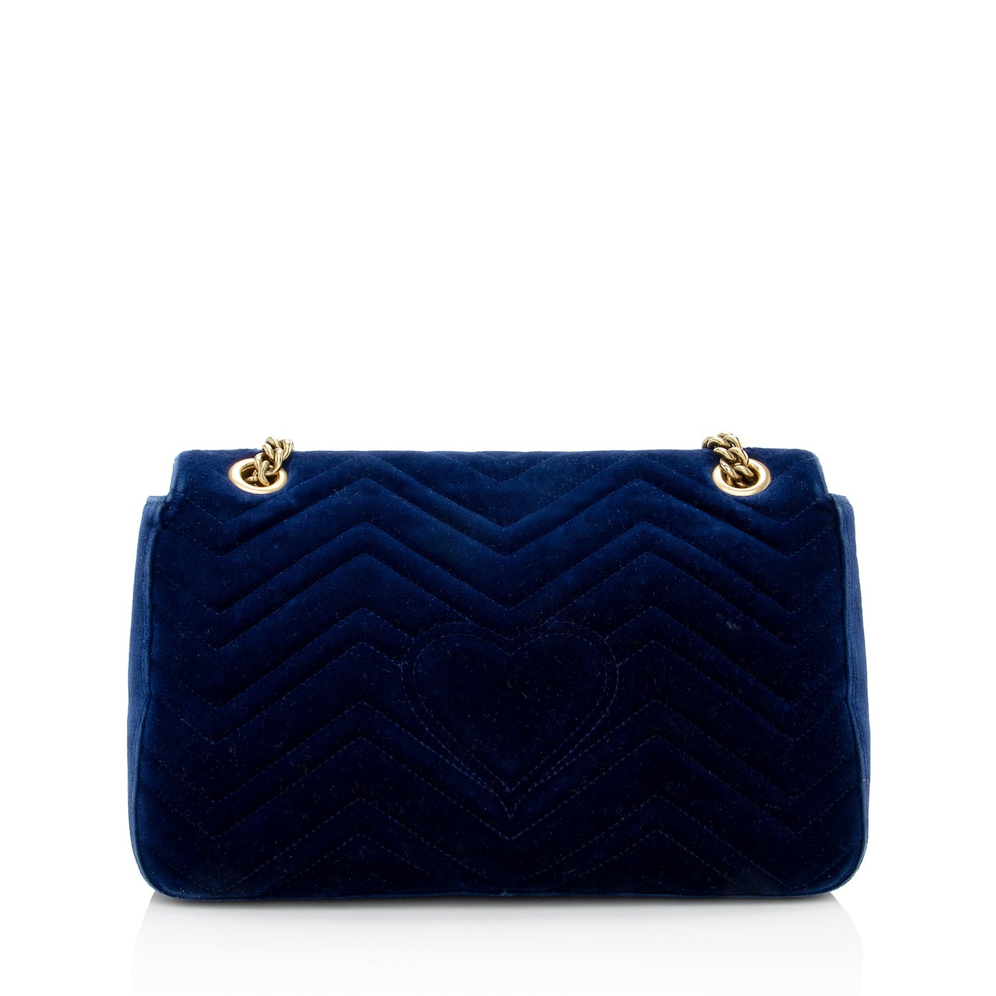 Gucci Matelasse Velvet GG Marmont Medium Shoulder Bag (SHF-22562)