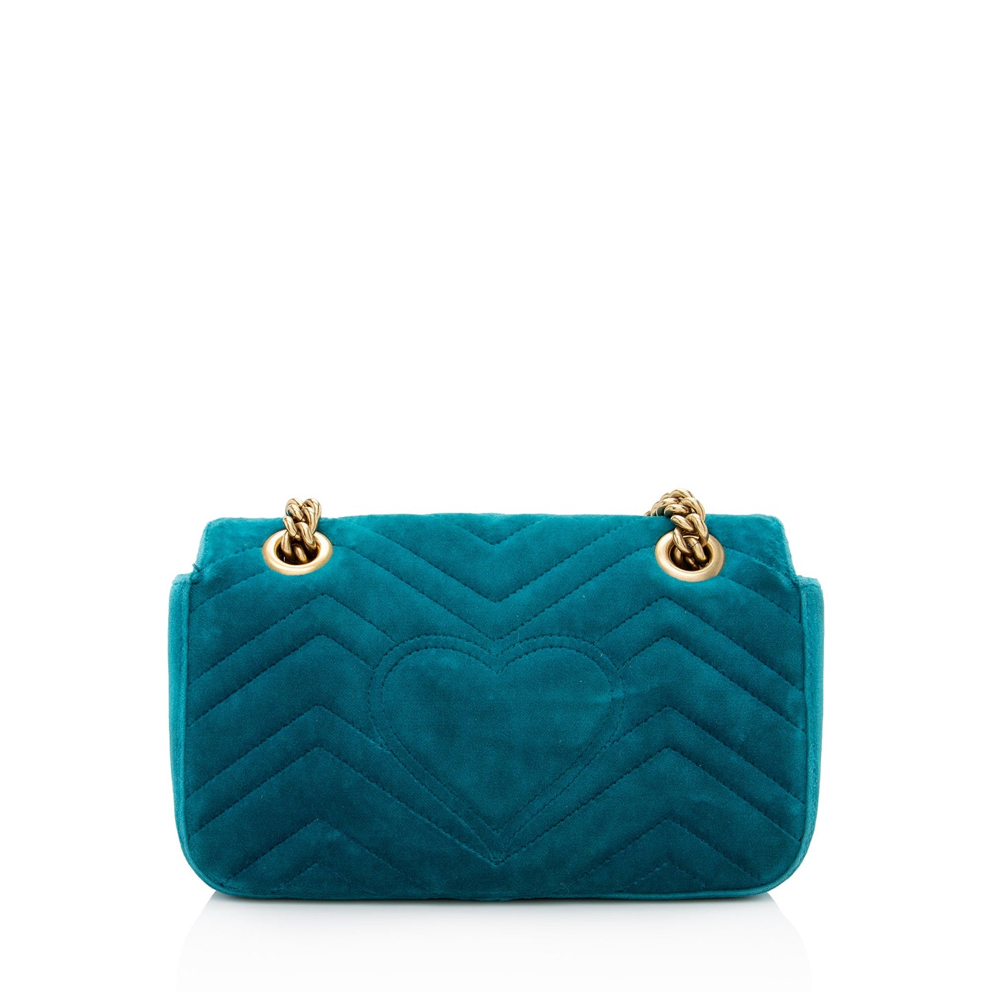 Gucci Matelasse Velvet GG Marmont Mini Shoulder Bag (SHF-22901)