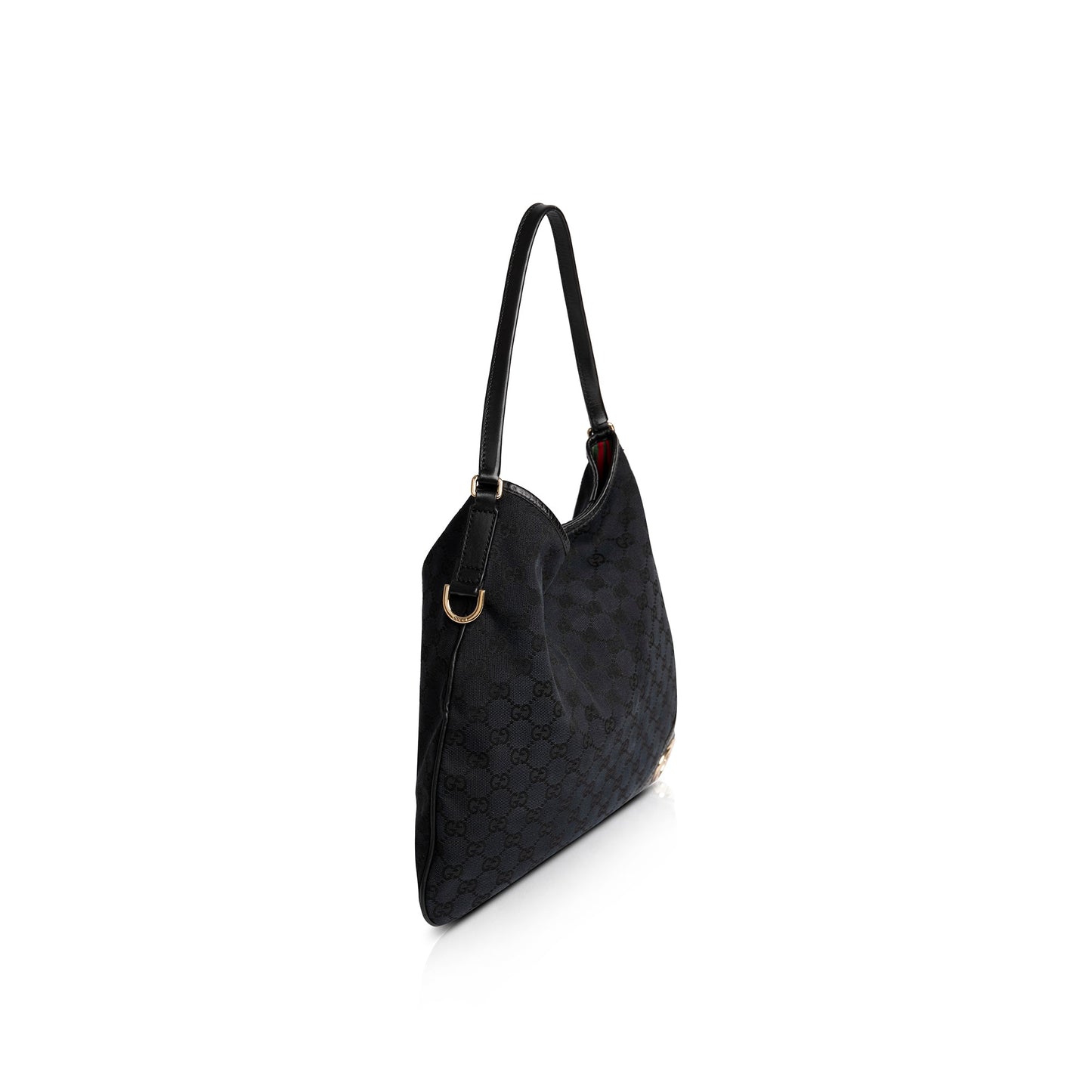 Gucci Medium Black GG Canvas New Britt Hobo