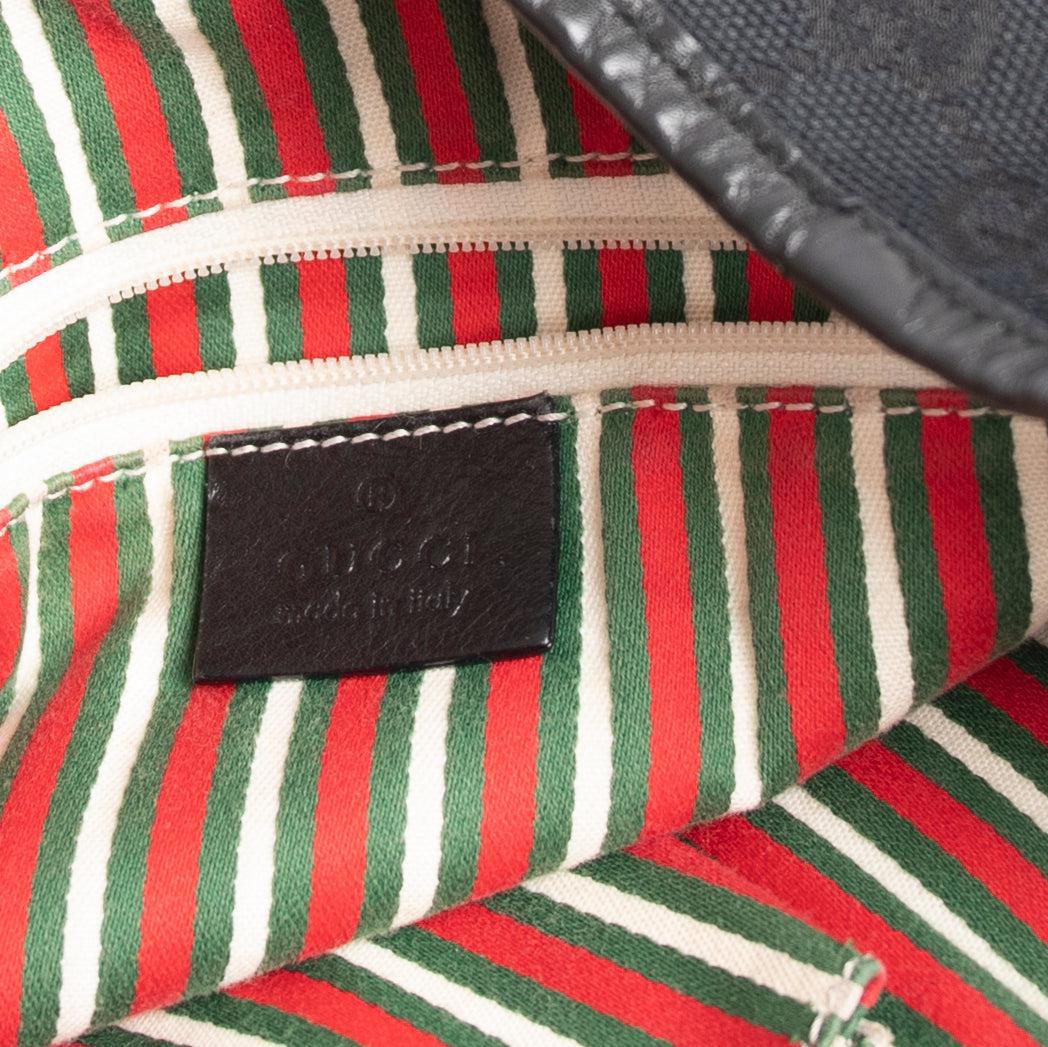 Gucci Medium Black GG Canvas New Britt Hobo
