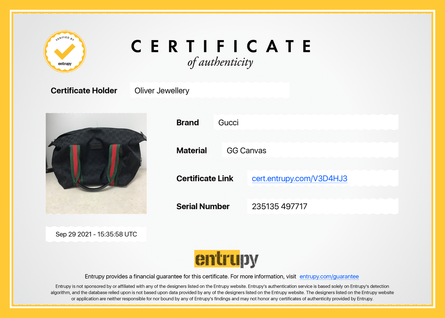 Gucci Medium Black GG Canvas Web Boston Travel Duffle Bag