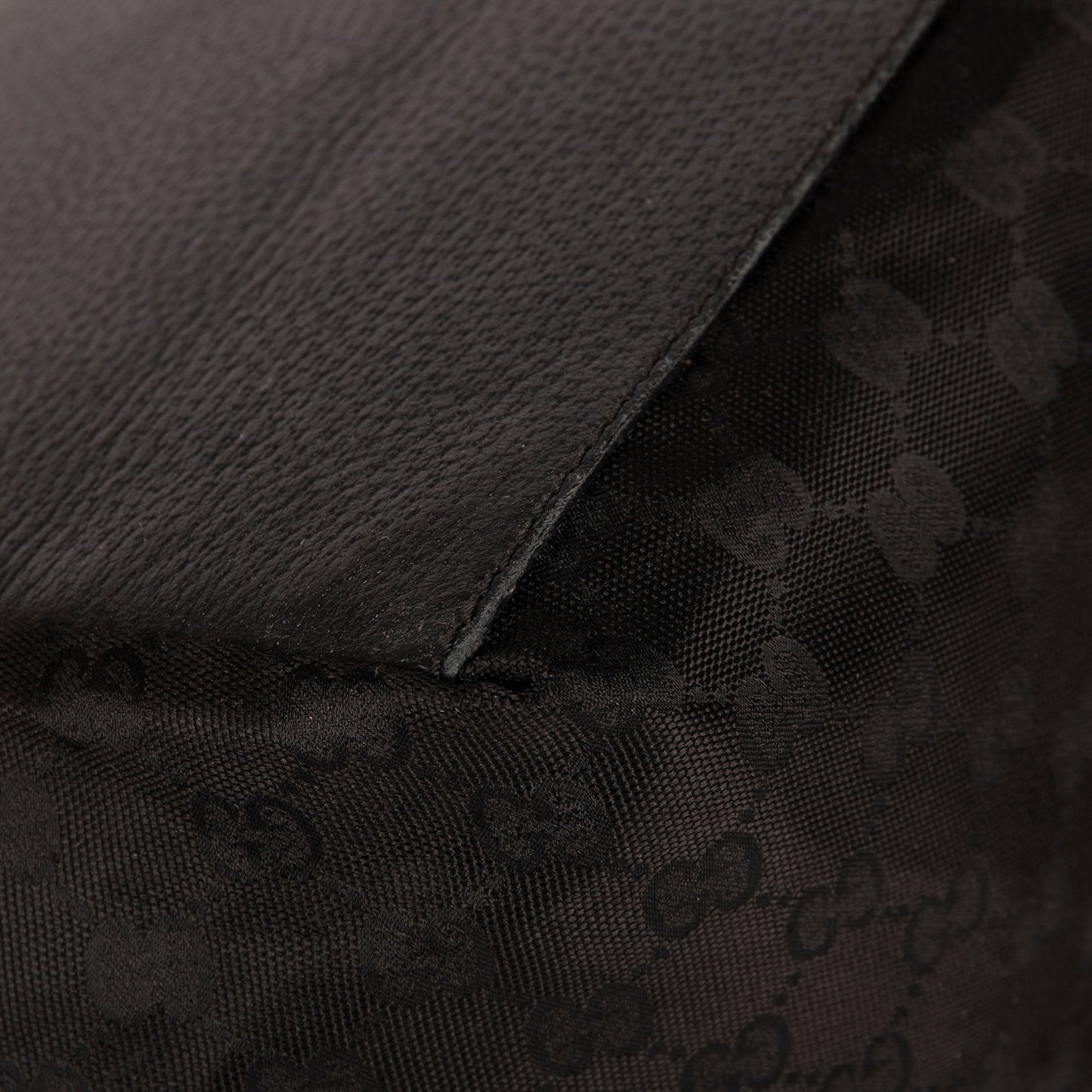 Gucci Medium Black GG Nylon Web Zip Tote