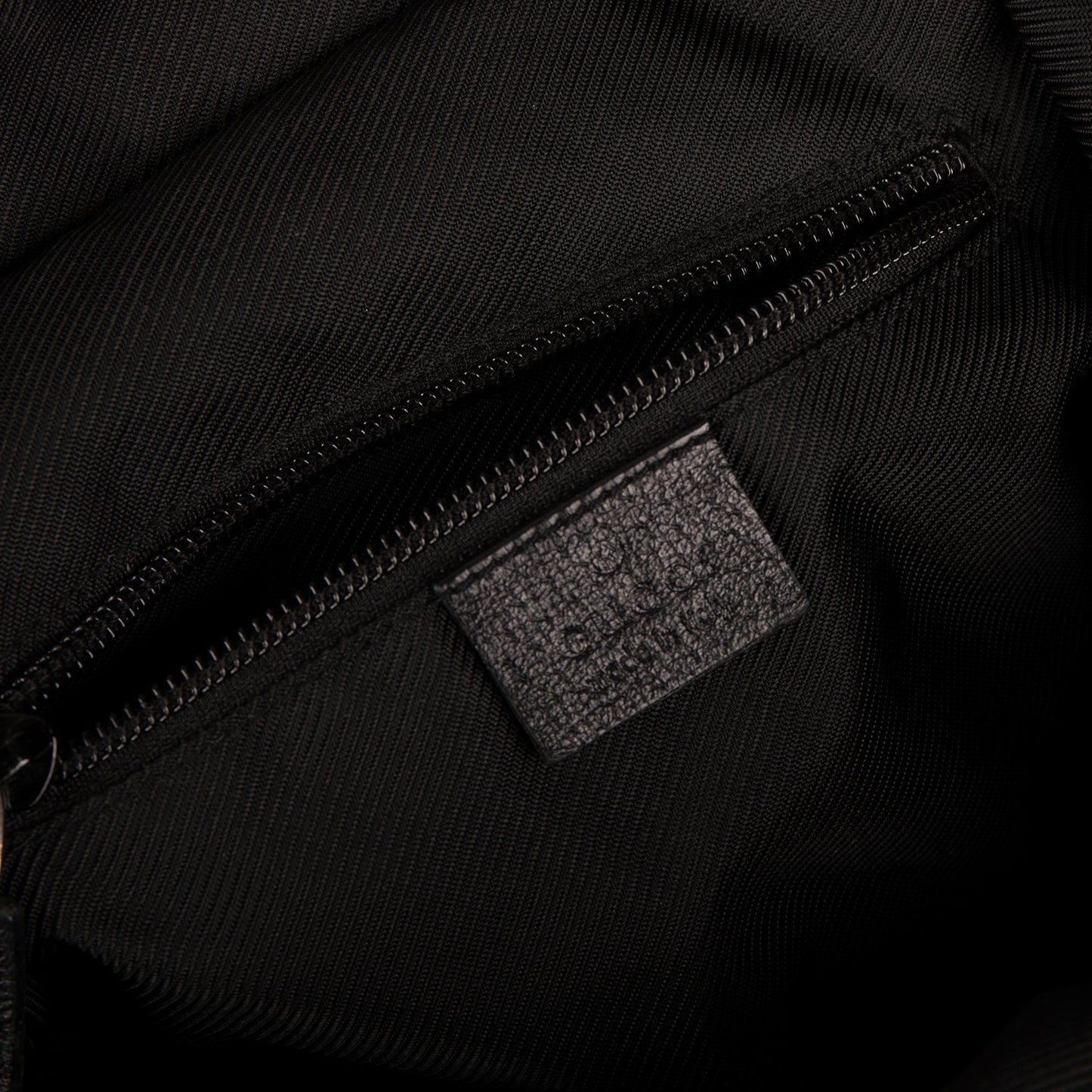 Gucci Medium Black GG Nylon Web Zip Tote