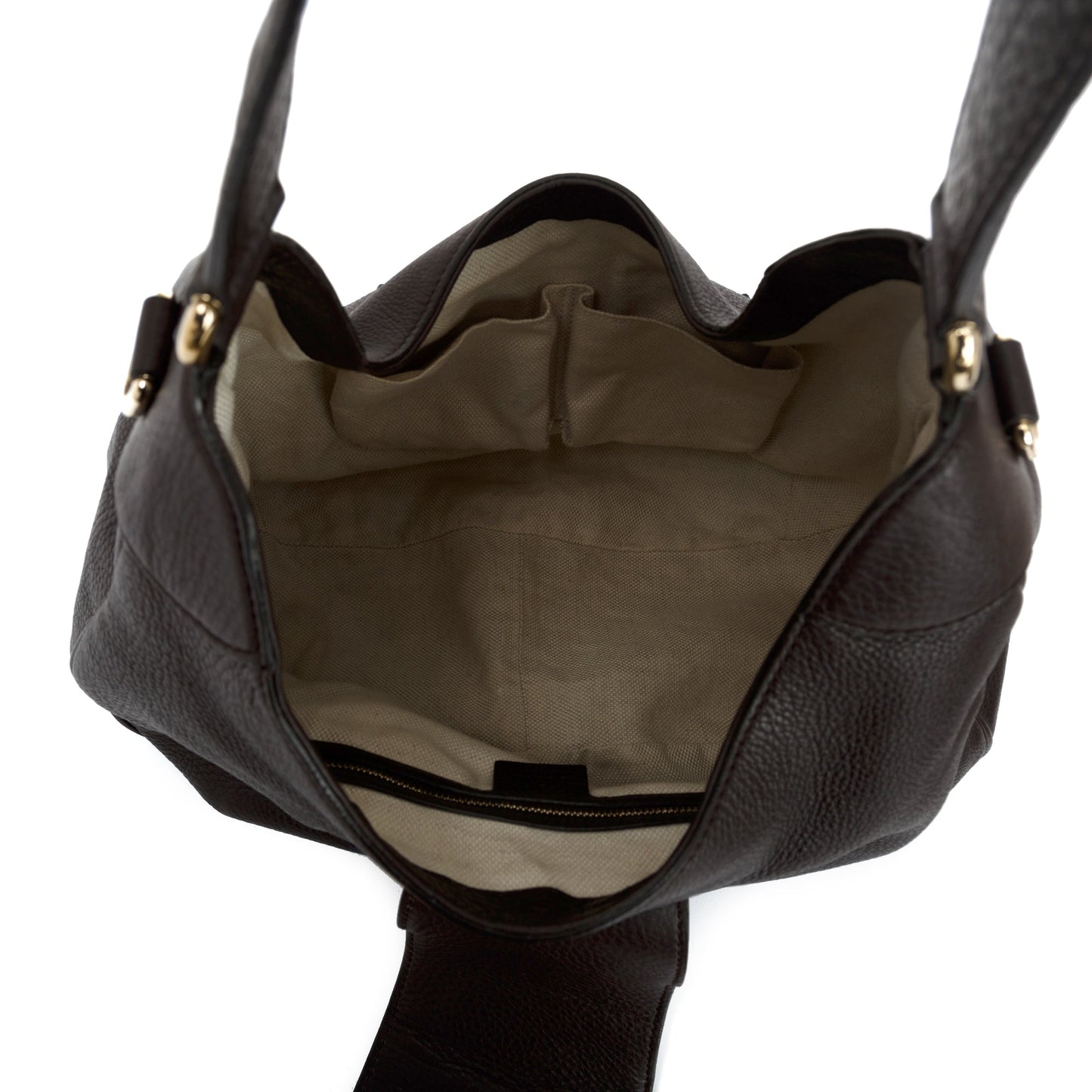 Gucci Medium Brown Leather Dressage Web Hobo Bag