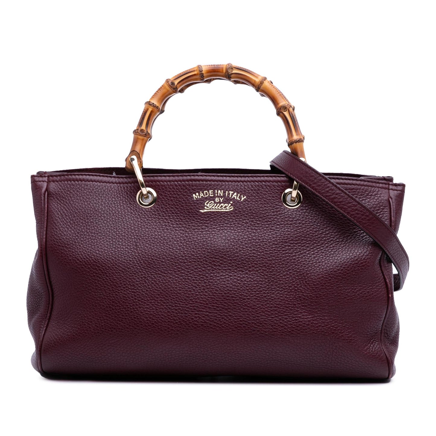 Gucci Medium Calfskin Bamboo Shopper Satchel