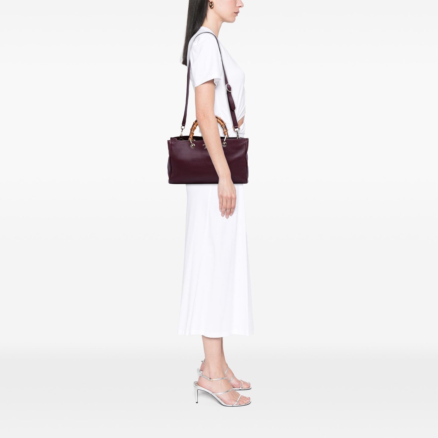 Gucci Medium Calfskin Bamboo Shopper Satchel