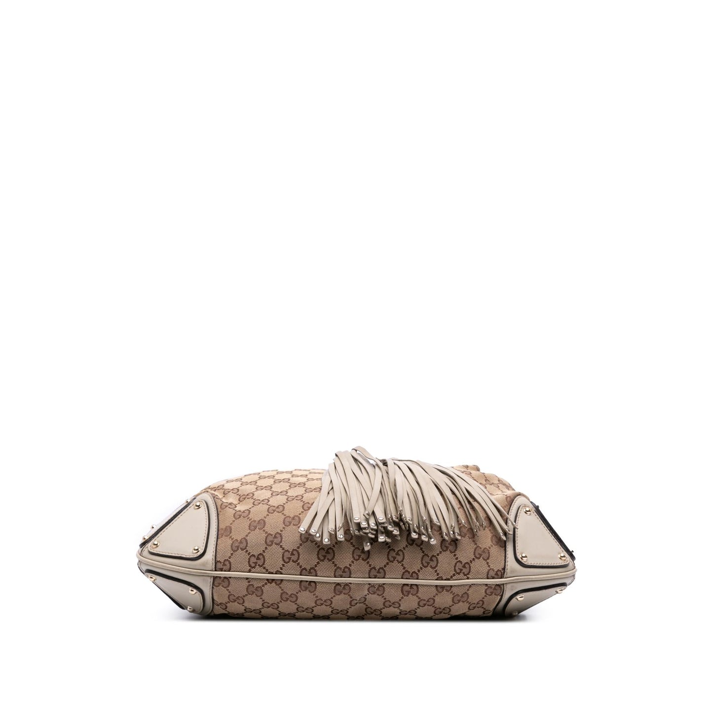 Gucci Medium GG Canvas Bamboo Indy Hobo