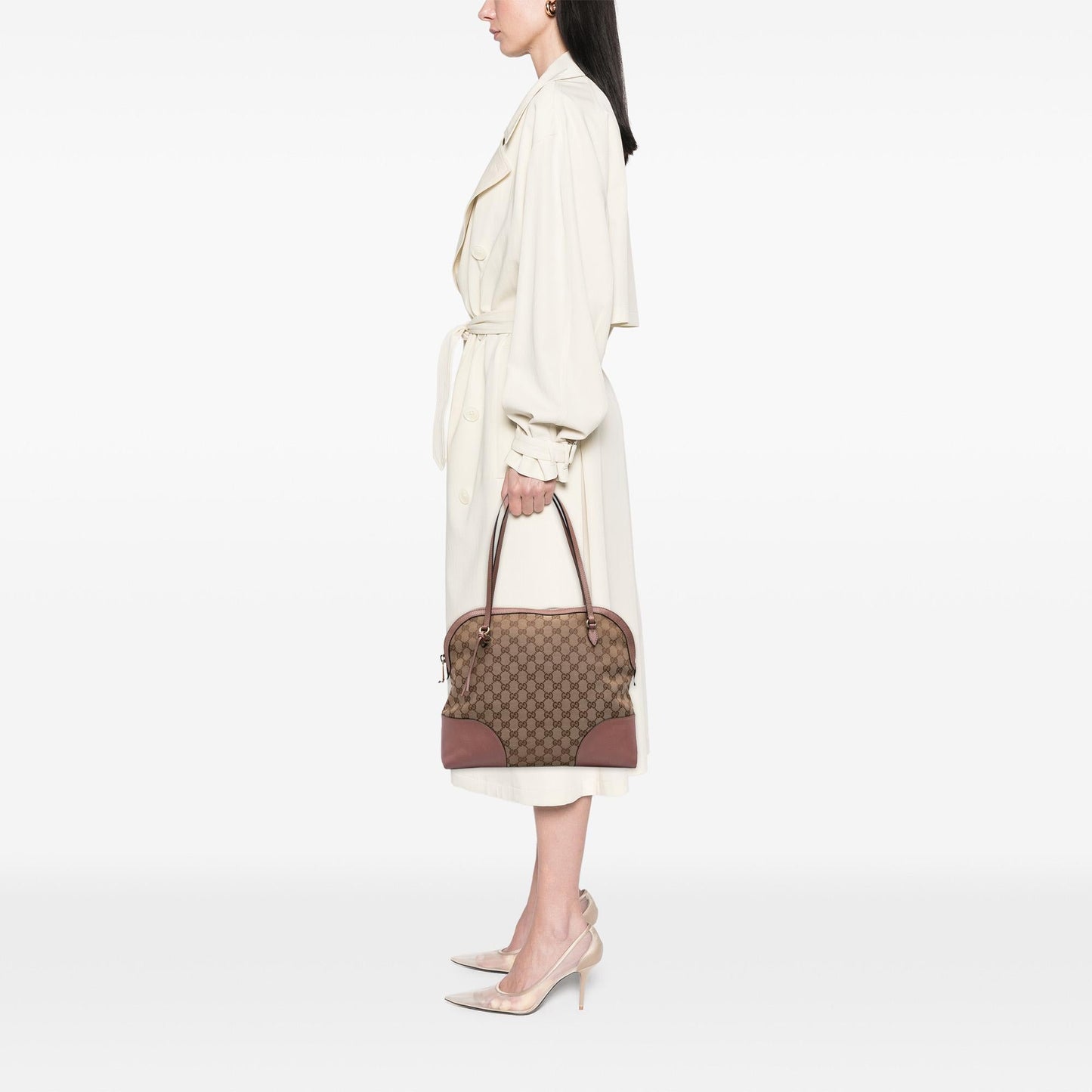 Gucci Medium GG Canvas Bree Dome Tote