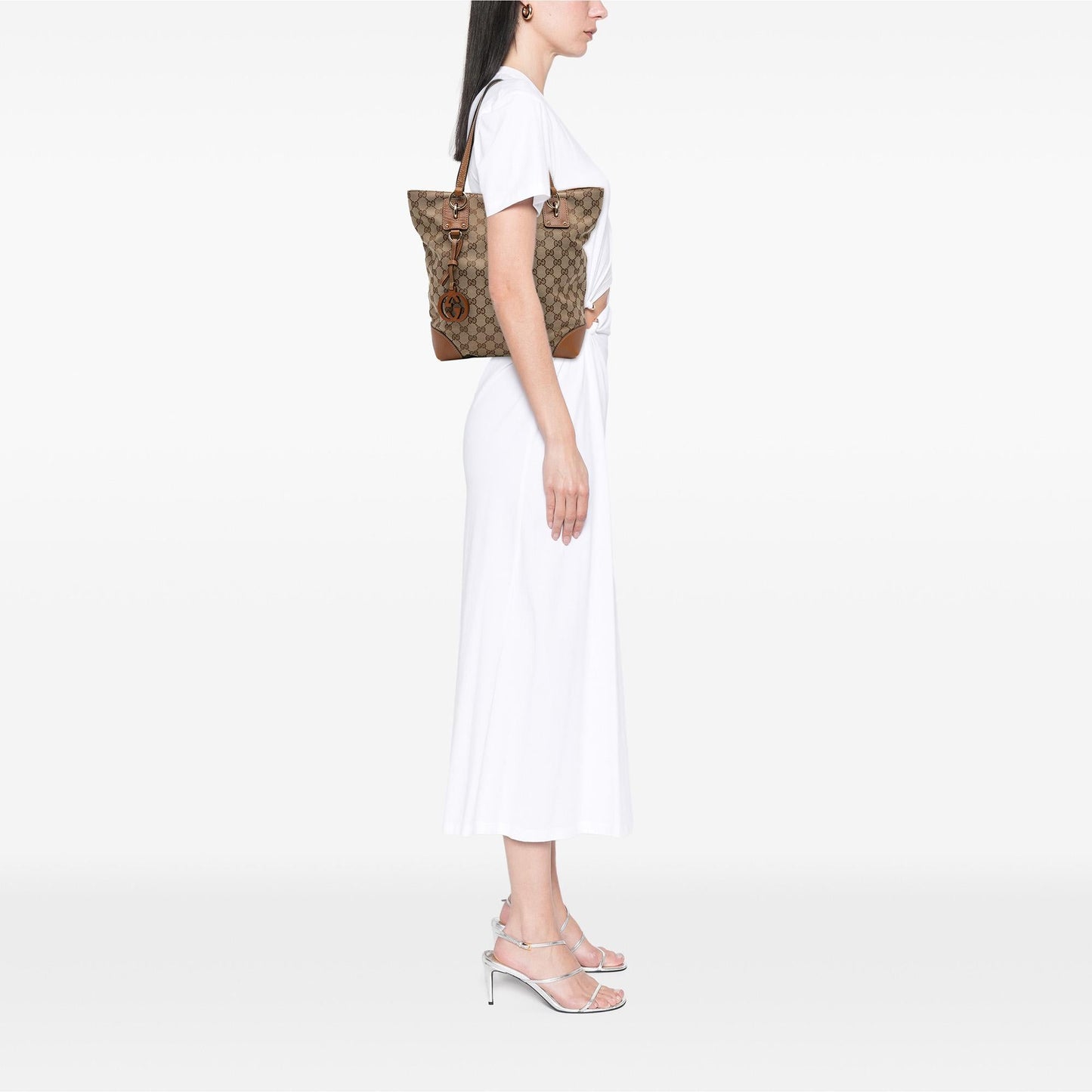 Gucci Medium GG Canvas GG Charm Tote