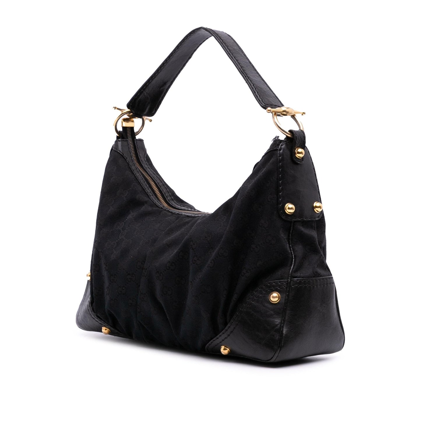 Gucci Medium GG Canvas Jockey Hobo