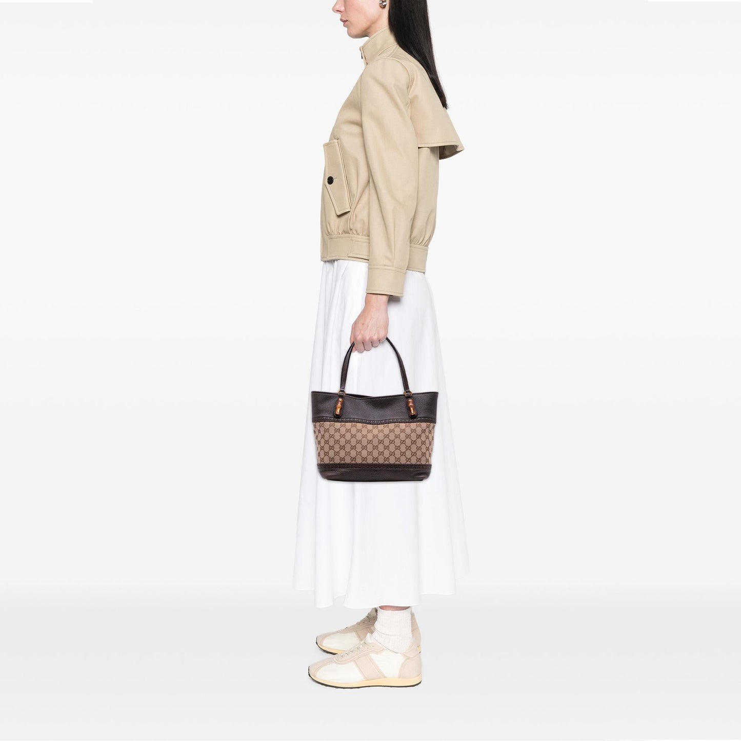Gucci Medium GG Canvas Laidback Crafty Tote
