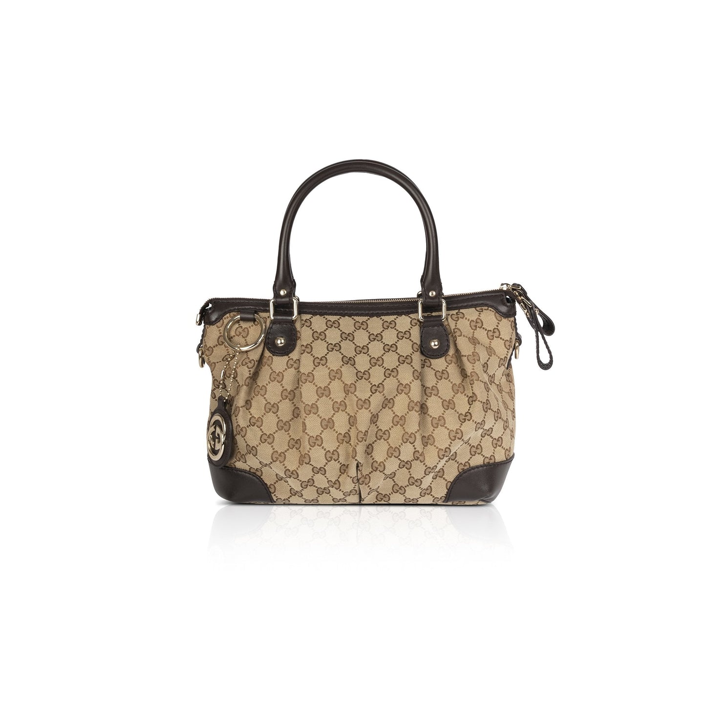 Gucci Medium GG Canvas Sukey Top Handle Satchel