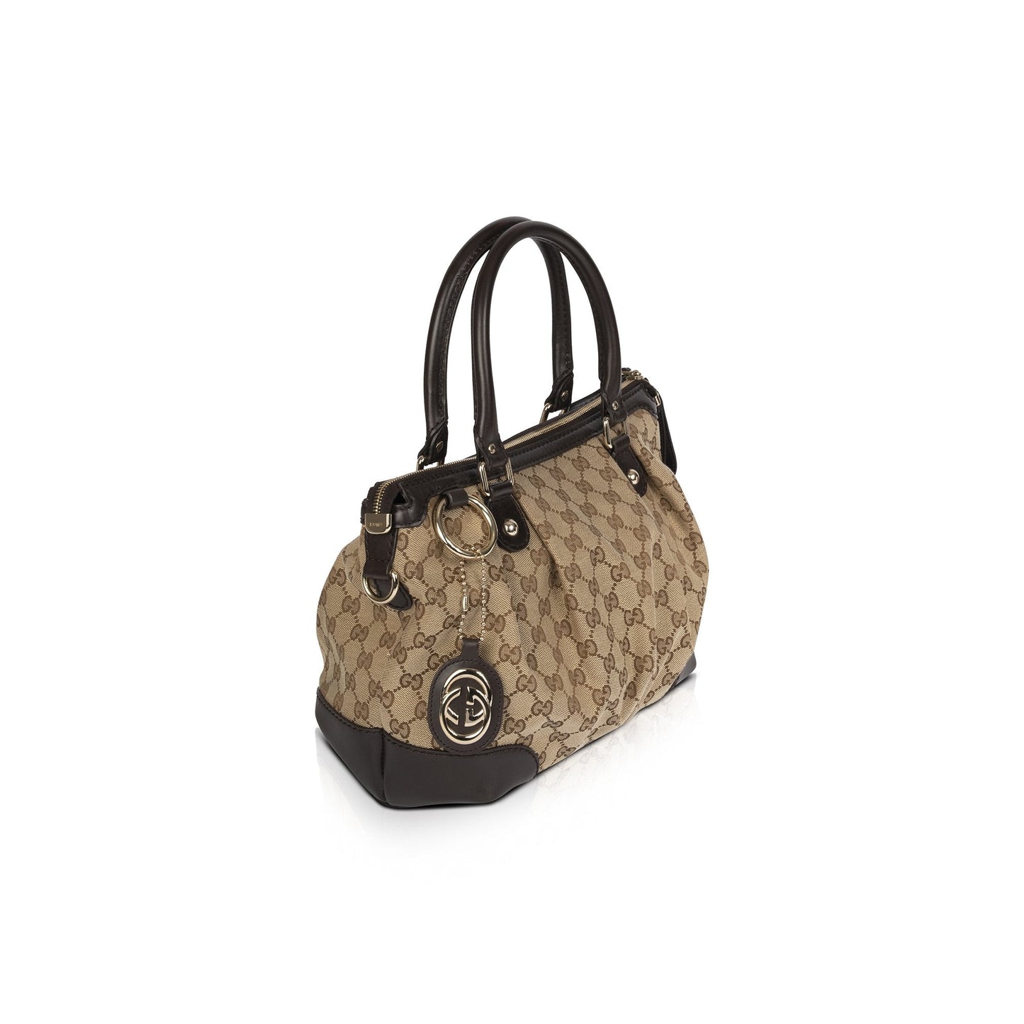 Gucci Medium GG Canvas Sukey Top Handle Satchel