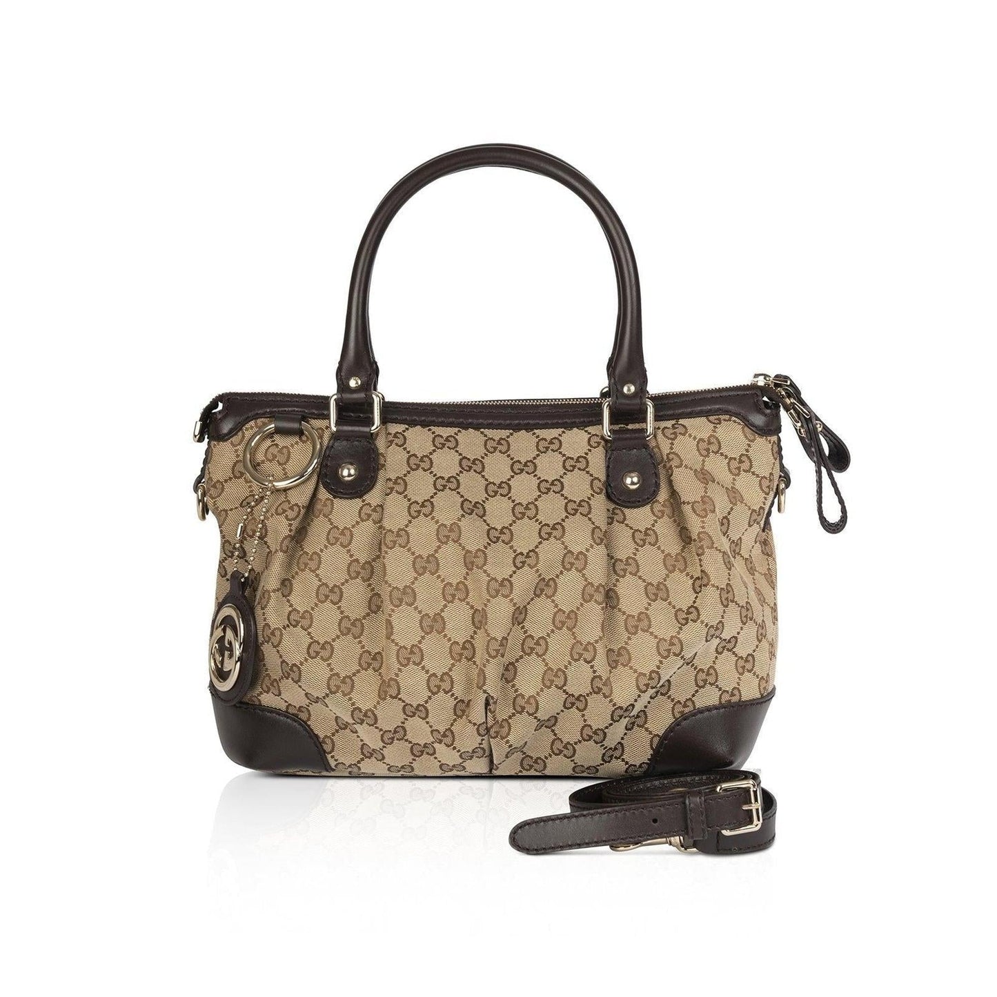 Gucci Medium GG Canvas Sukey Top Handle Satchel