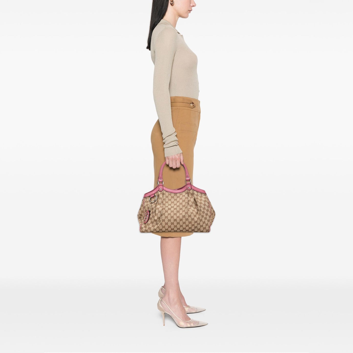 Gucci Medium GG Canvas Sukey Tote