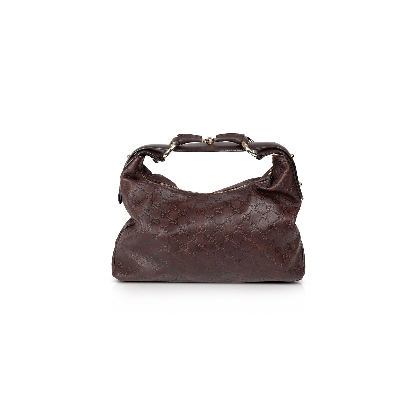 Gucci Medium GG Signature Leather Horsebit Hobo