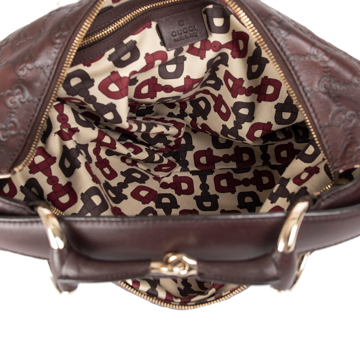 Gucci Medium GG Signature Leather Horsebit Hobo