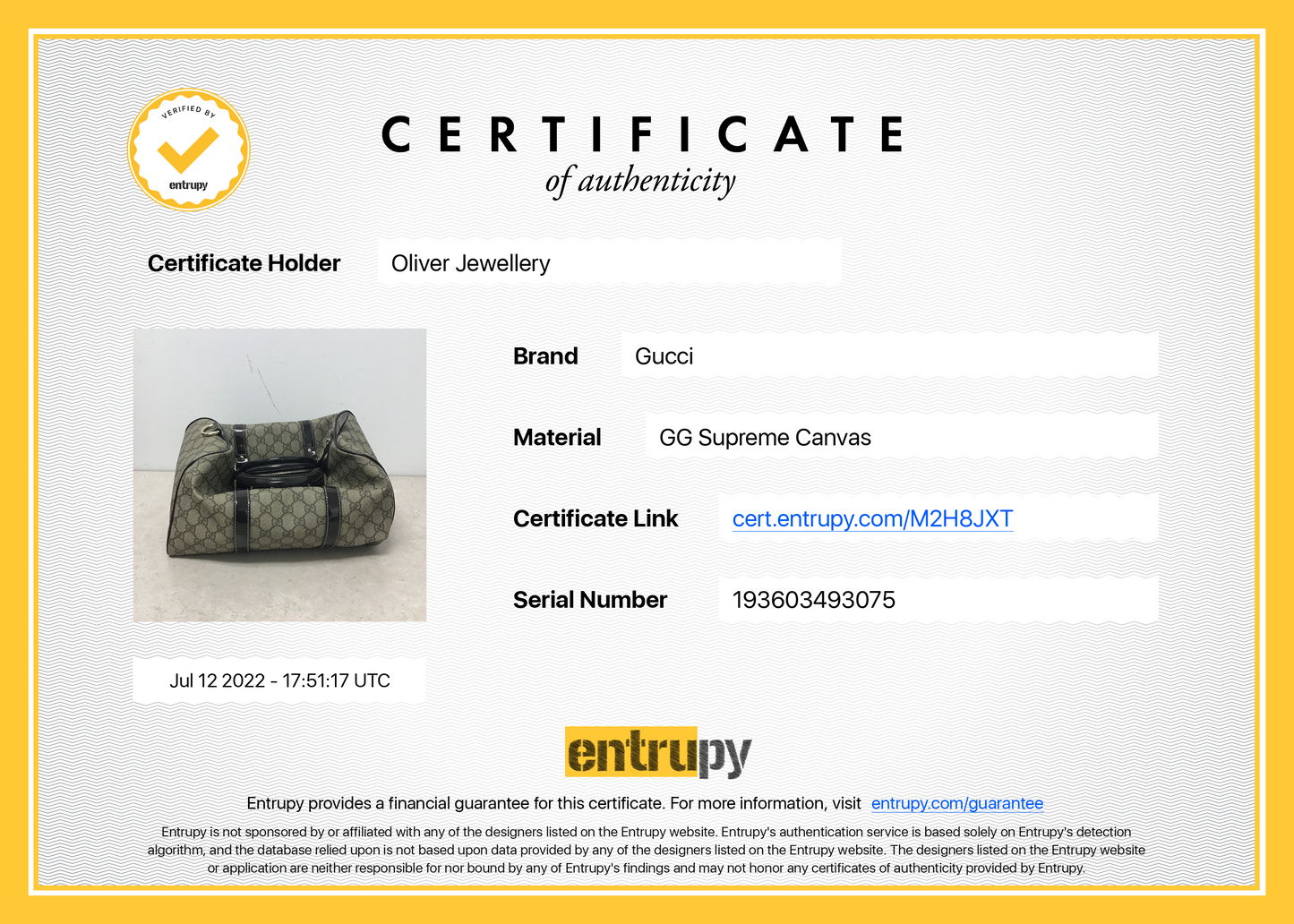Gucci Medium GG Supreme Joy Boston Bag