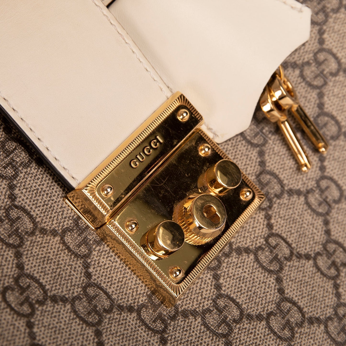 Gucci Medium GG Supreme Padlock Shoulder Bag