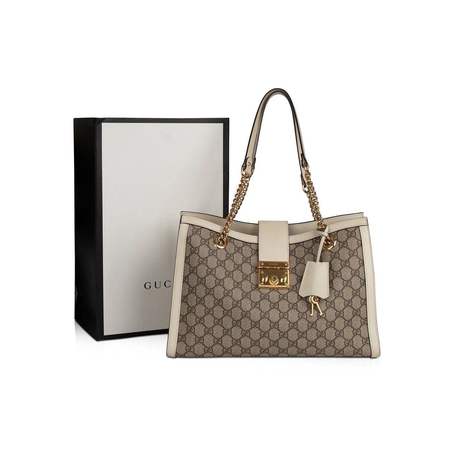 Gucci Medium GG Supreme Padlock Shoulder Bag