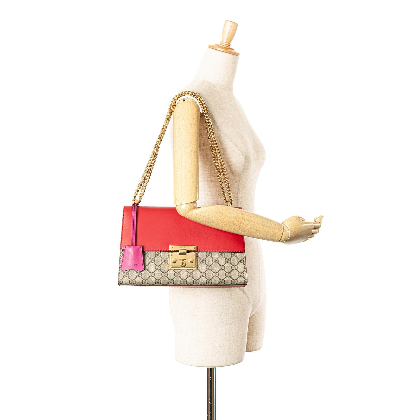 Gucci Medium GG Supreme Padlock Shoulder Bag