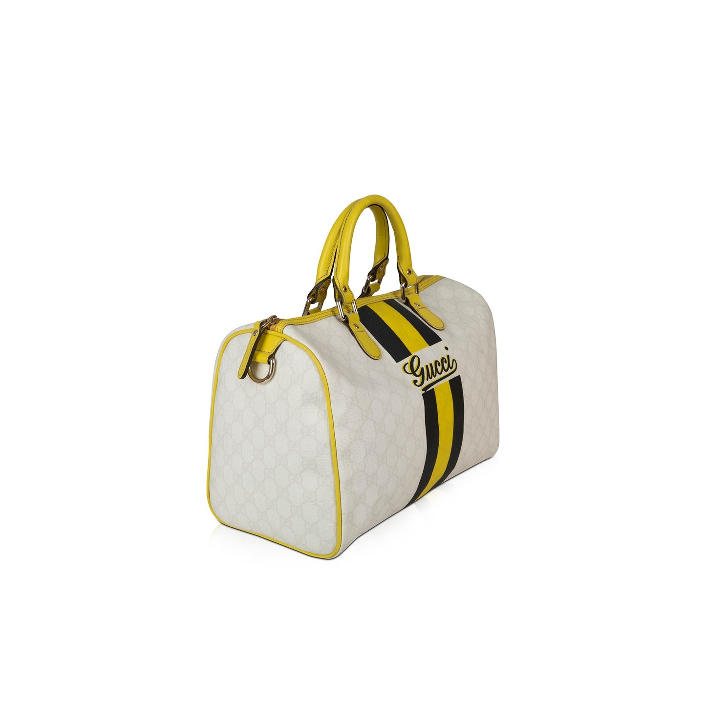Gucci Medium GG Supreme Web Stripe Joy Boston Bag