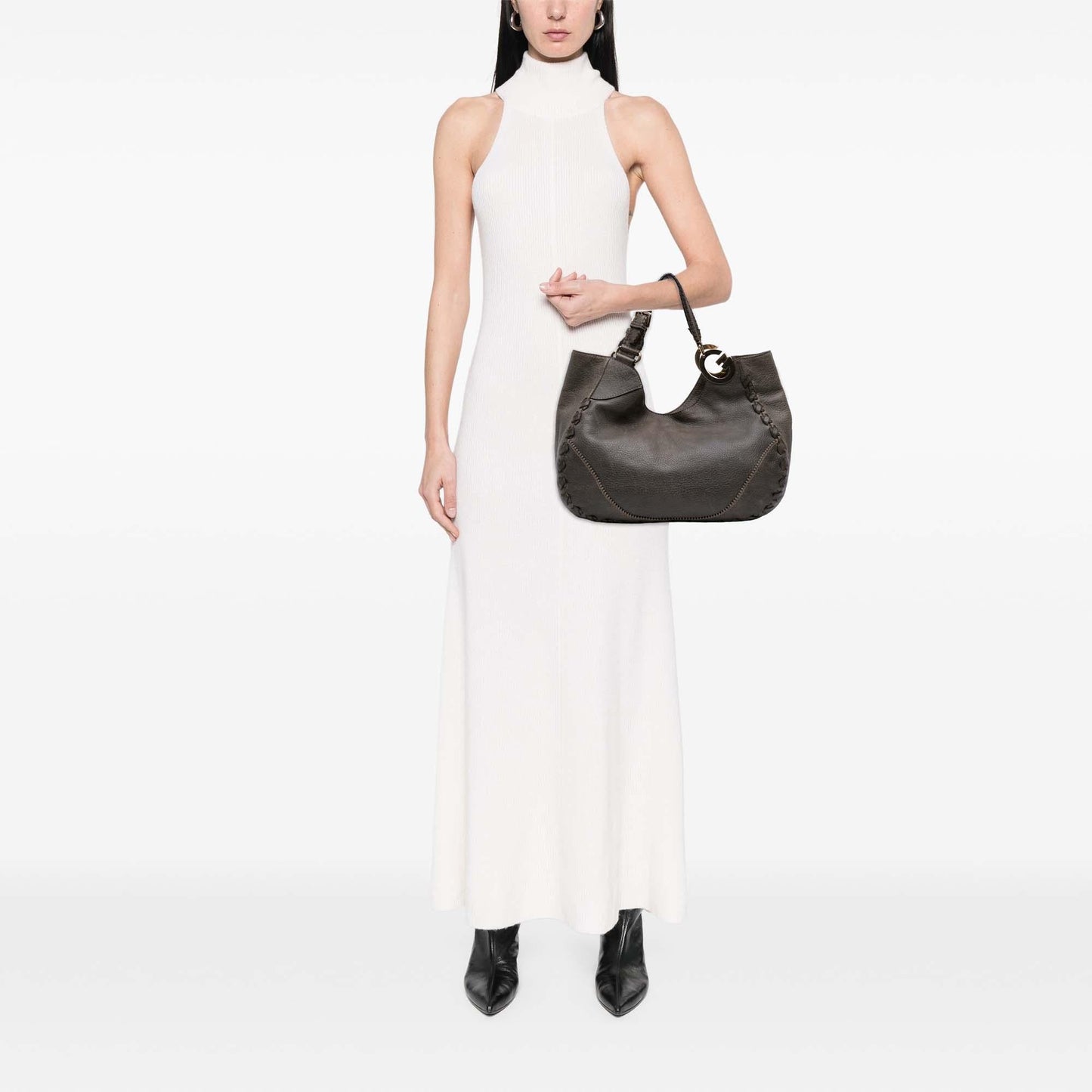 Gucci Medium Grained Calfskin Charlotte Hobo
