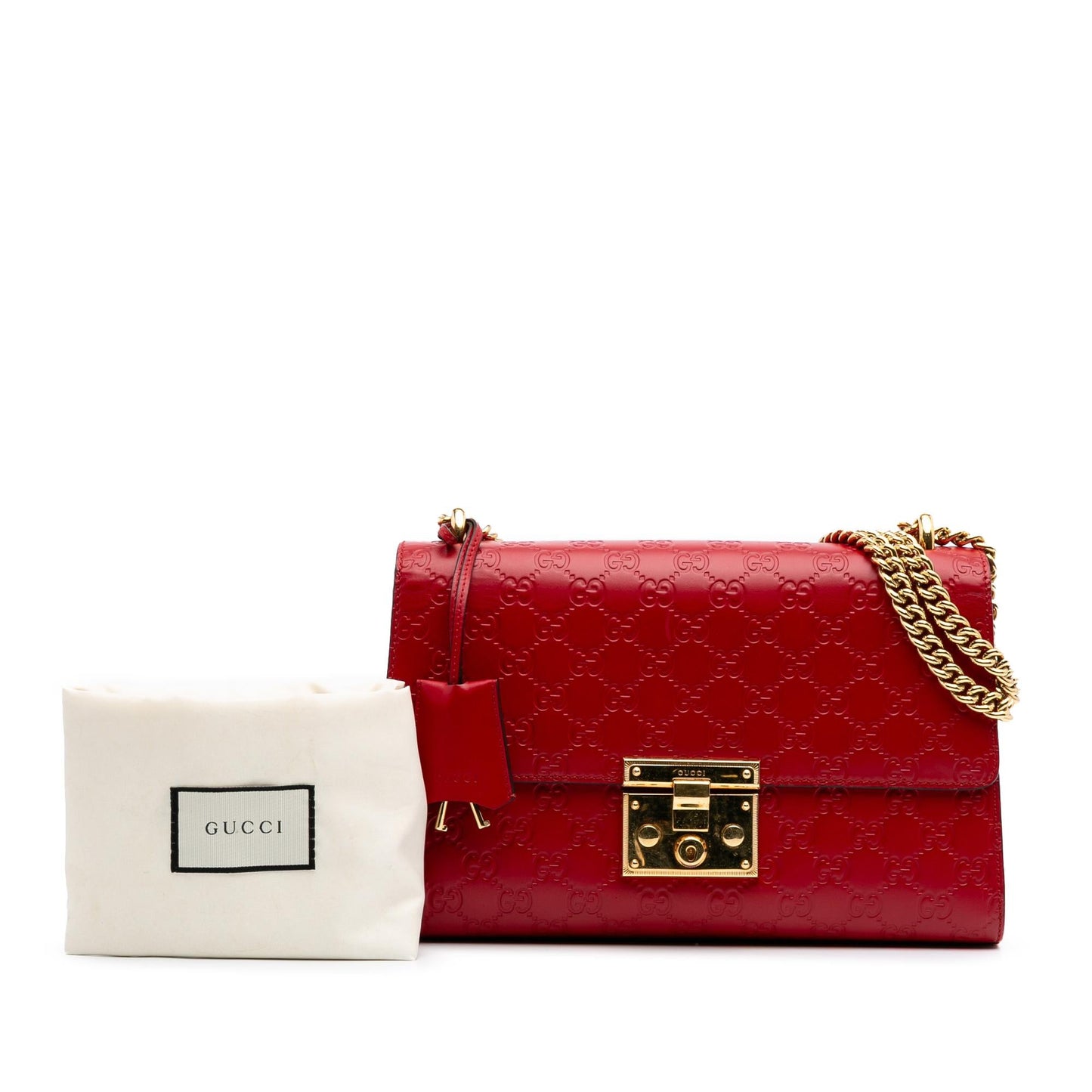 Gucci Medium Guccissima Padlock Shoulder Bag