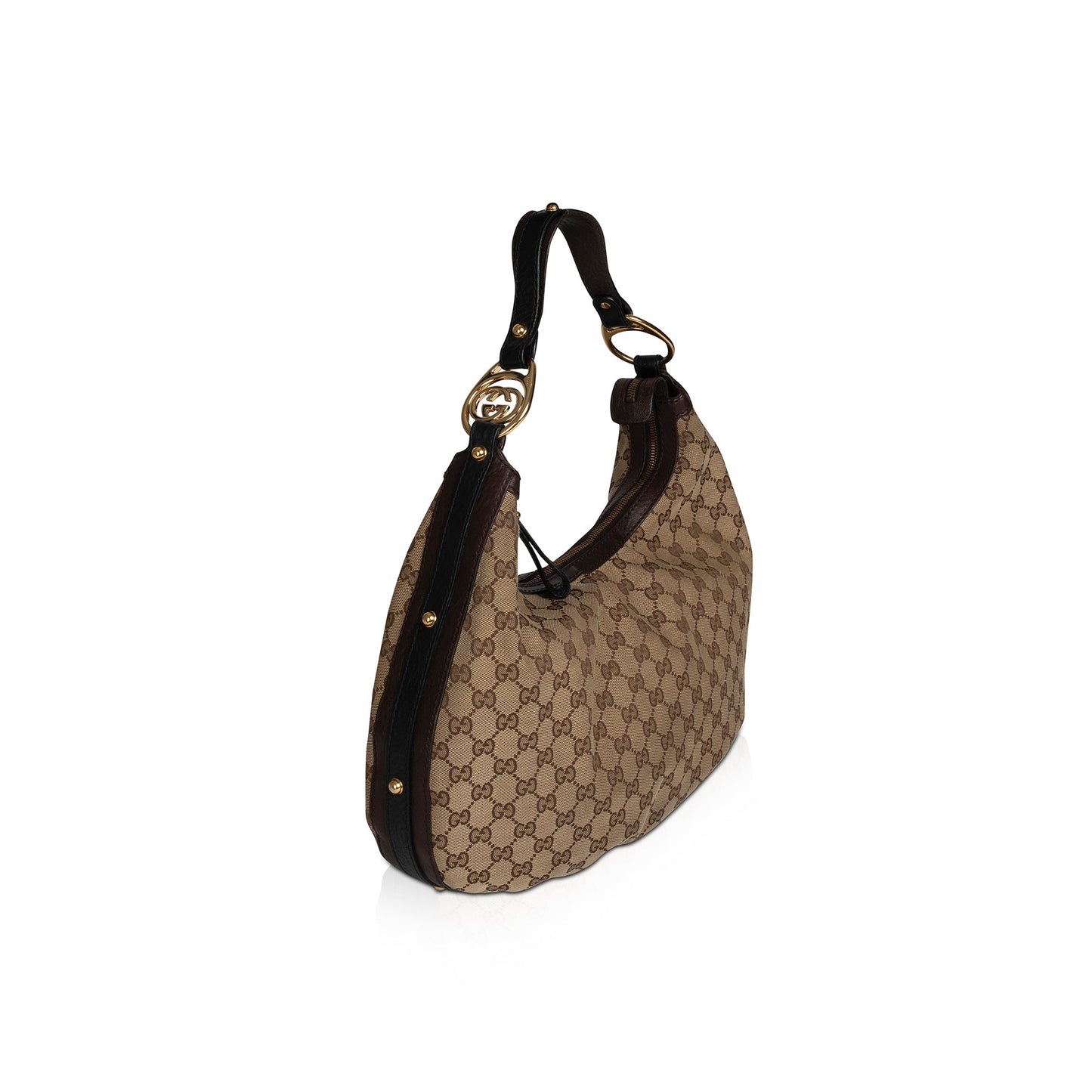 Gucci Medium Interlocking GG Canvas Hobo