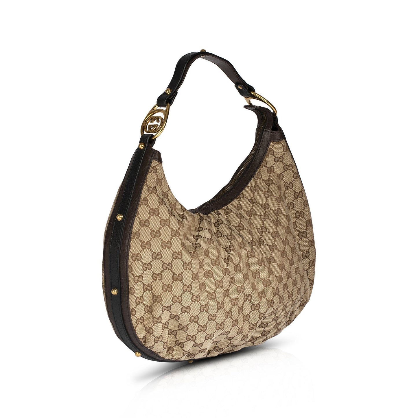 Gucci Medium Interlocking GG Canvas Hobo
