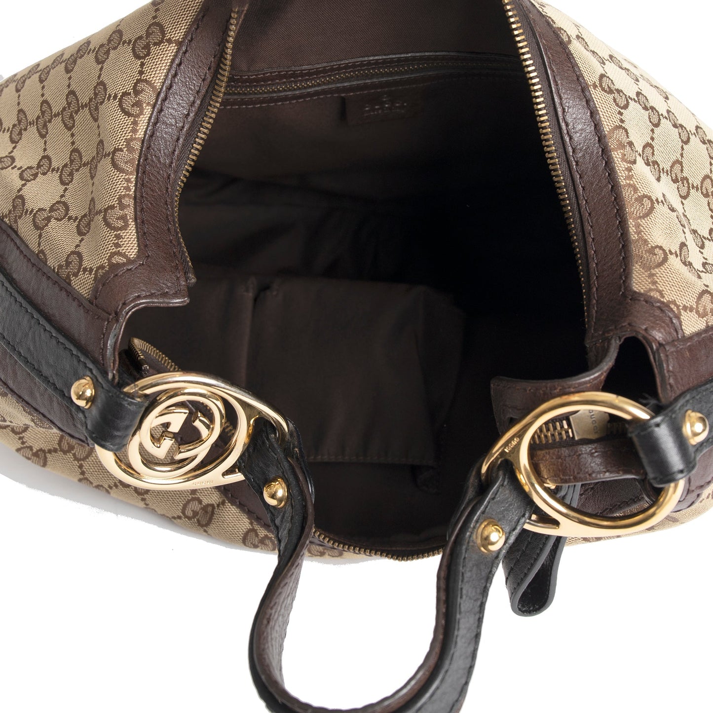 Gucci Medium Interlocking GG Canvas Hobo