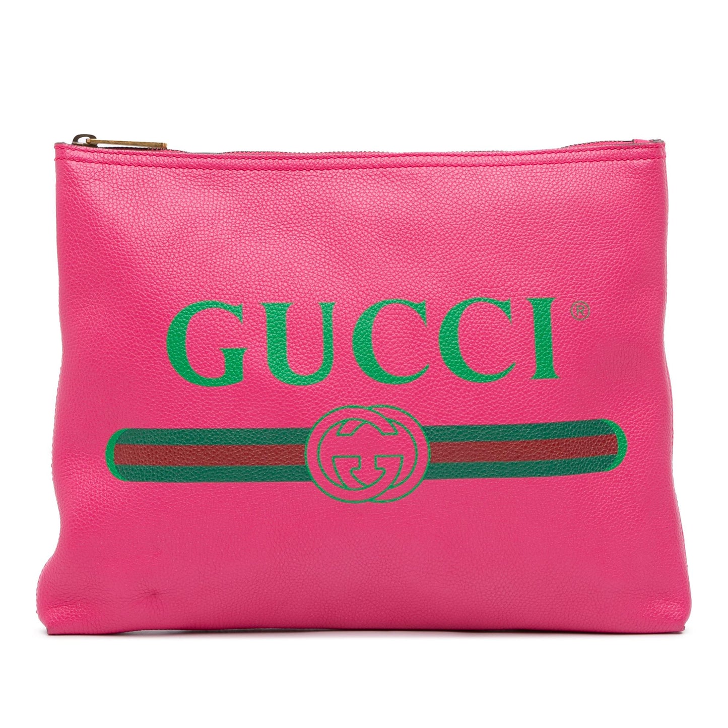 Gucci Medium Leather Logo Portfolio Clutch
