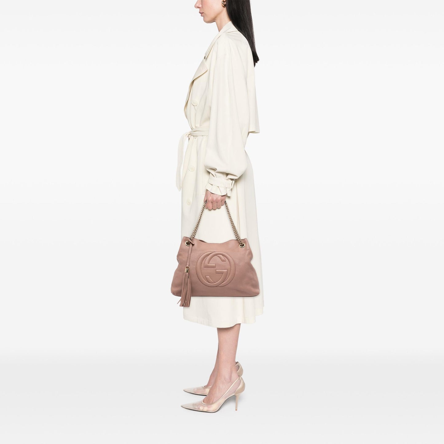 Gucci Medium Leather Soho Chain Tote