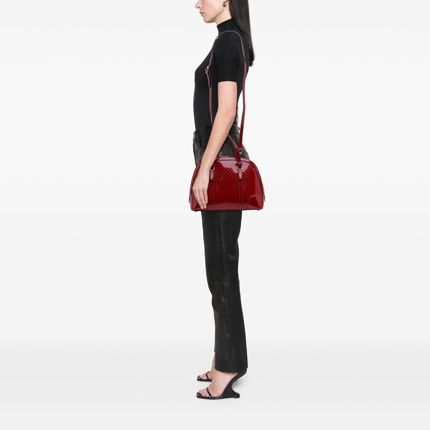 Gucci Medium Microguccissima Patent Nice Dome Satchel