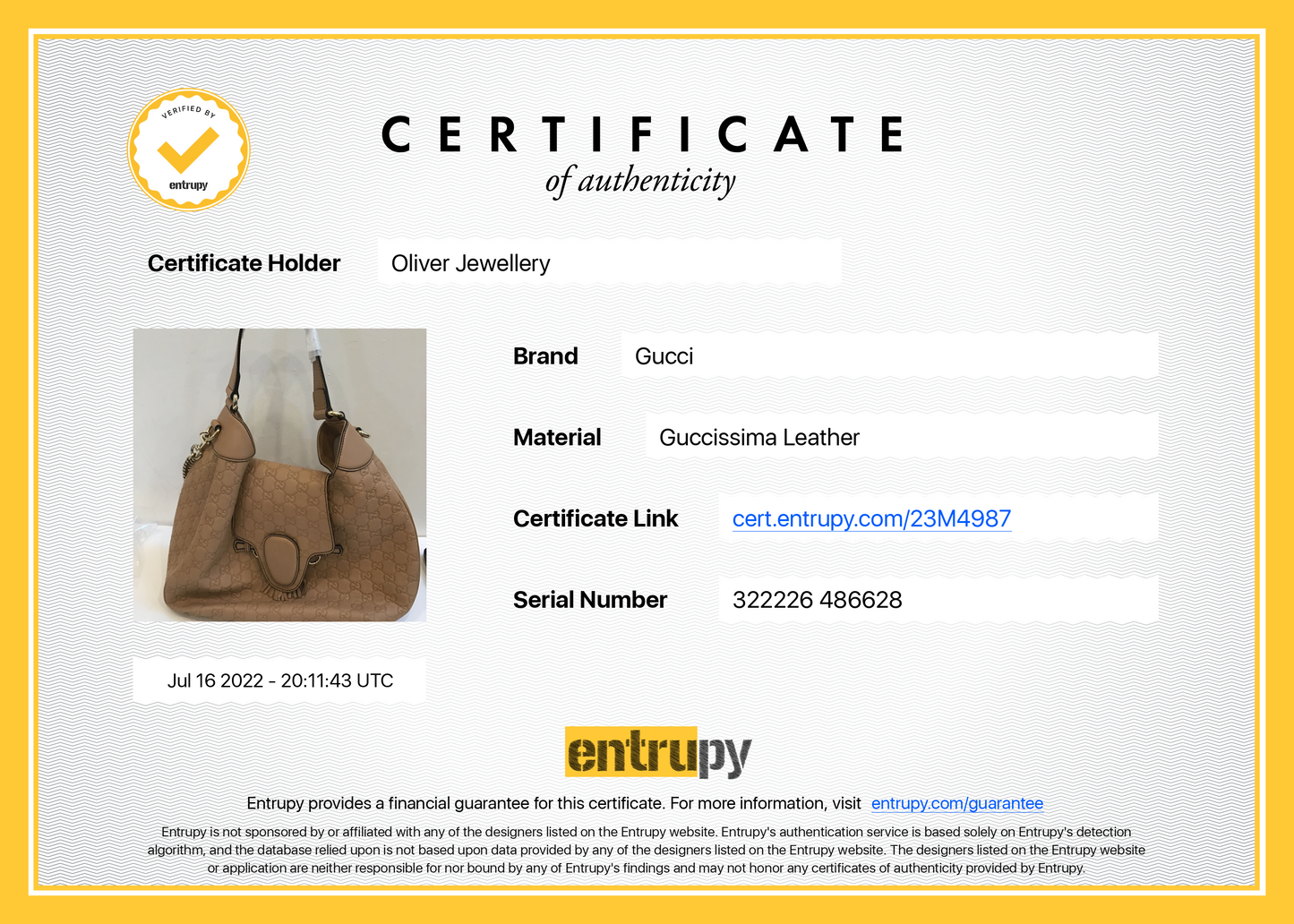 Gucci Medium Signature Leather Emily Hobo