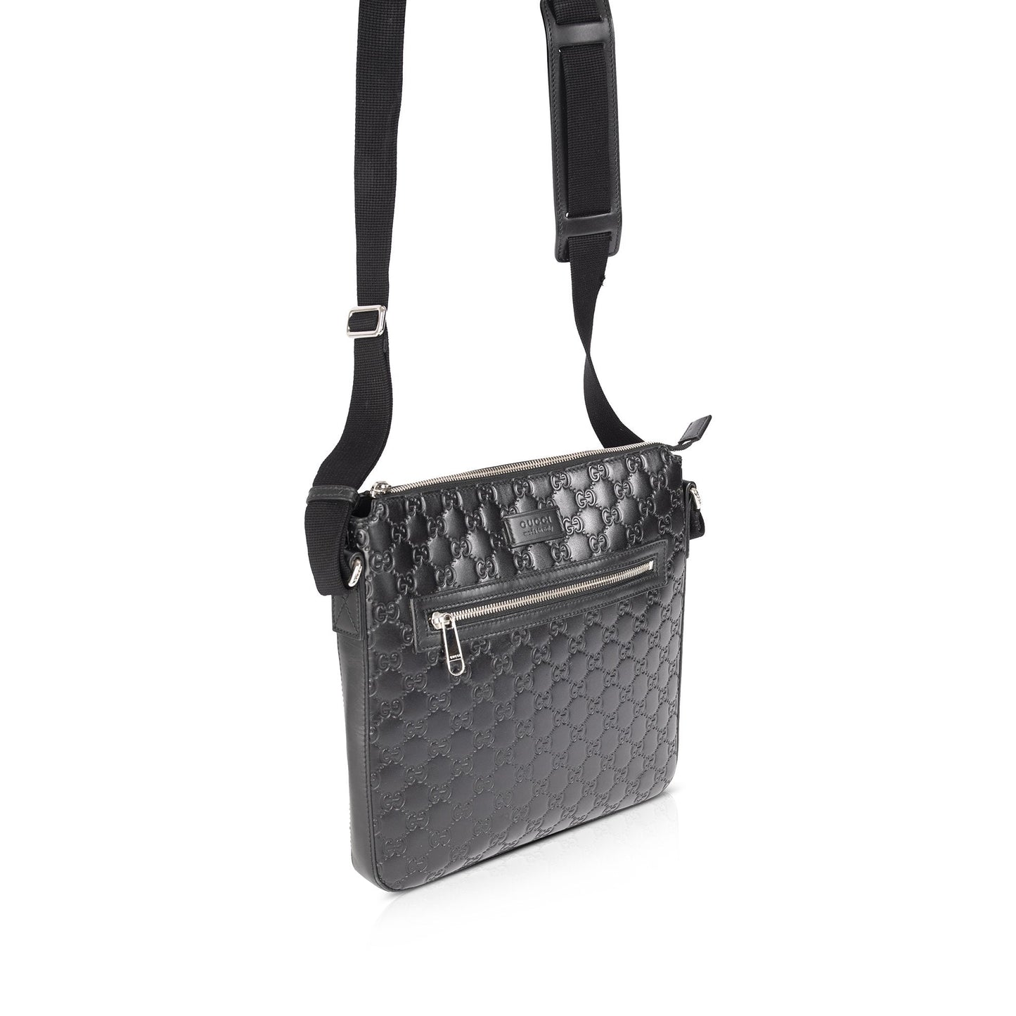 Gucci Medium Signature Leather Messenger Bag