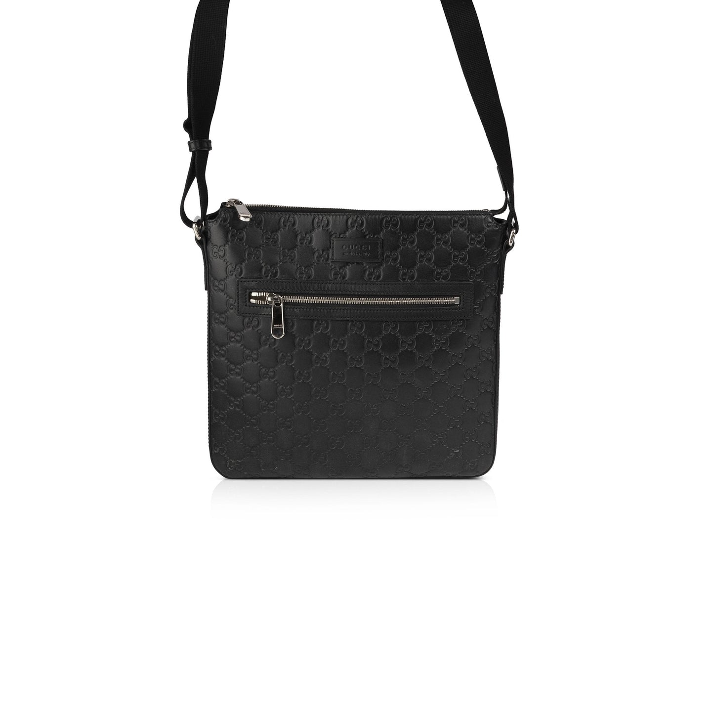 Gucci Medium Signature Leather Messenger Bag