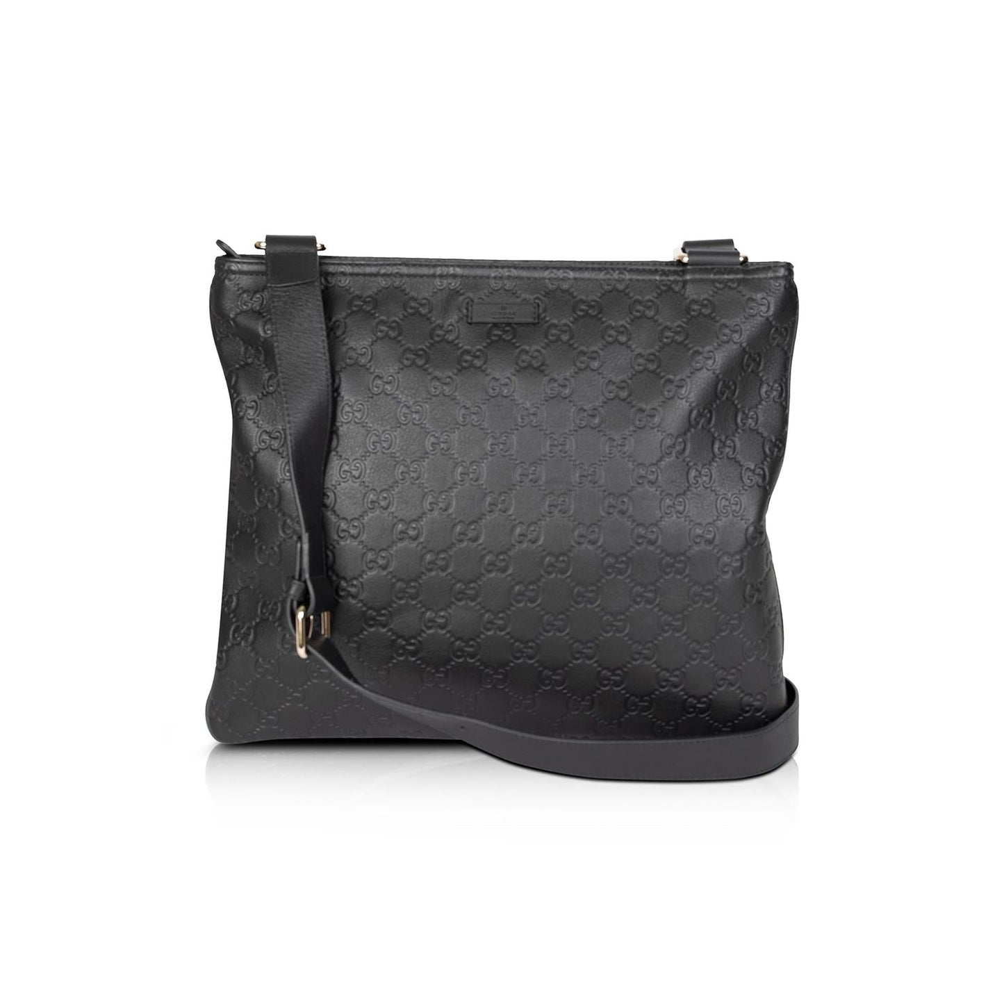 Gucci Medium Signature Leather Messenger Bag