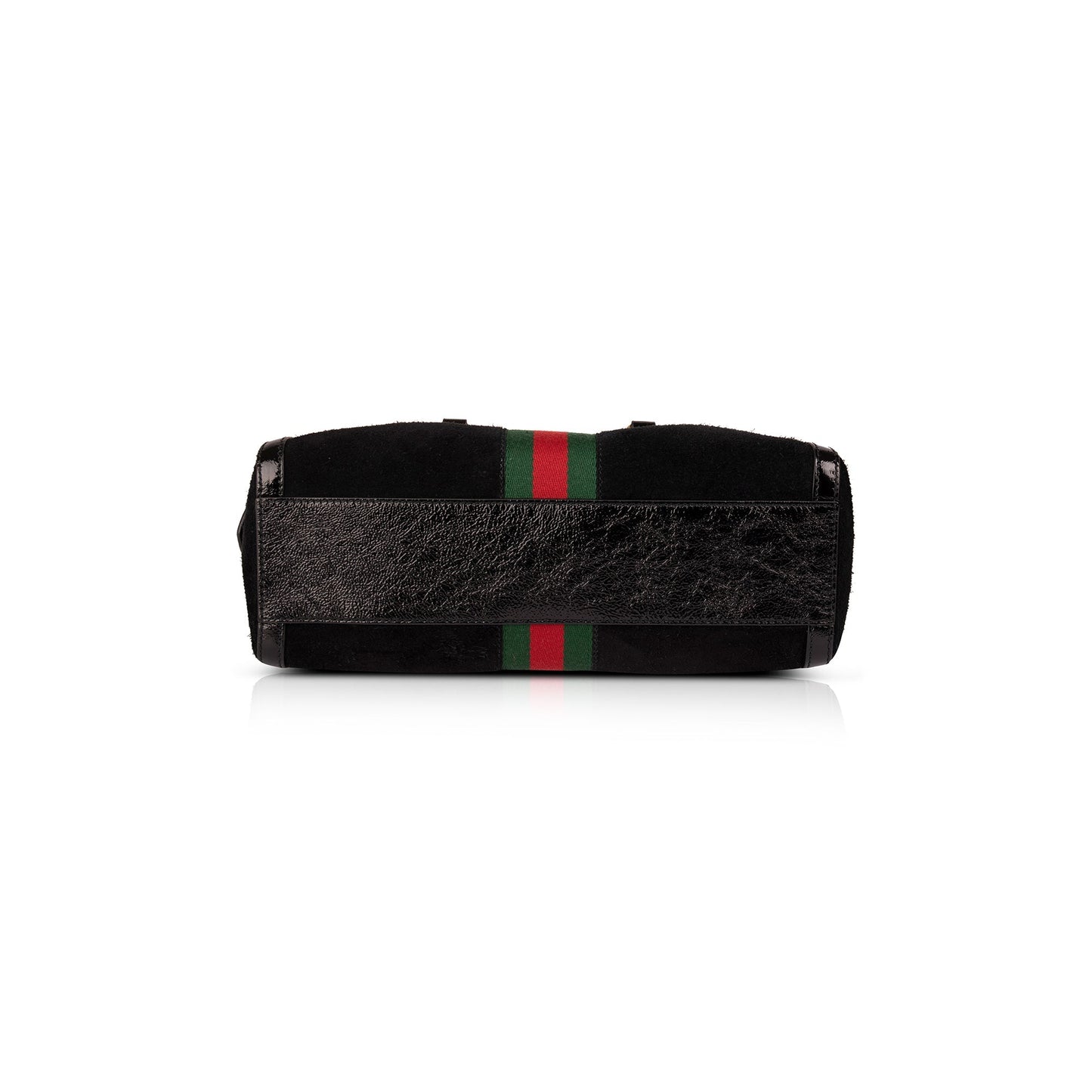 Gucci Medium Suede Ophidia Web Boston Bag