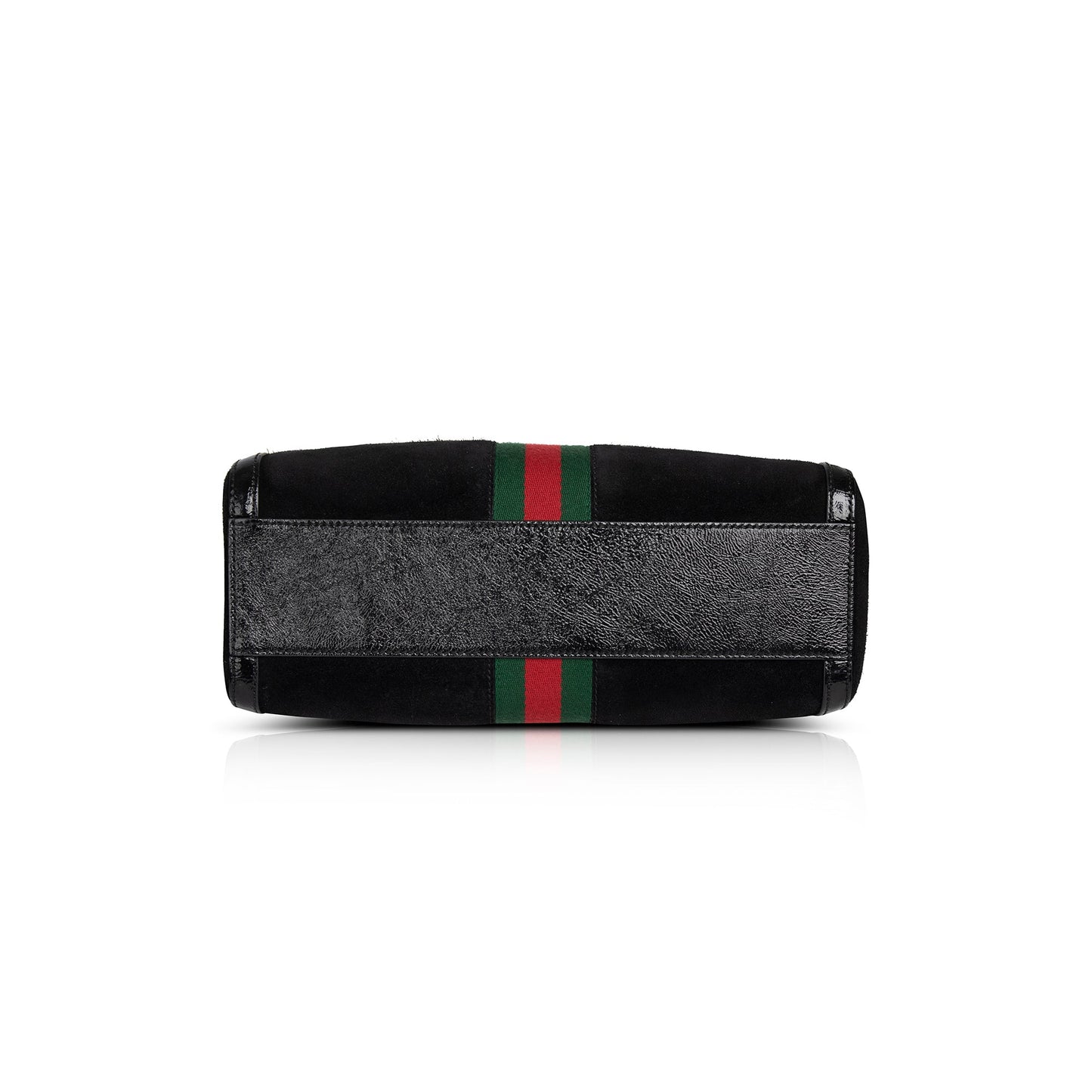Gucci Medium Suede Ophidia Web Boston Bag