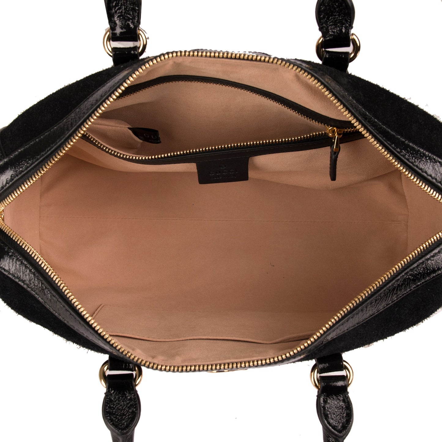 Gucci Medium Suede Ophidia Web Boston Bag