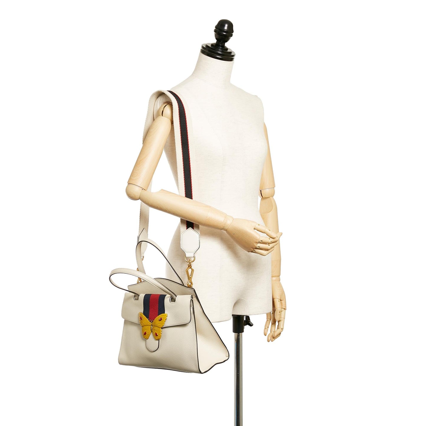 Gucci Medium Web Linea Butterfly Totem Satchel (SHG-31390)