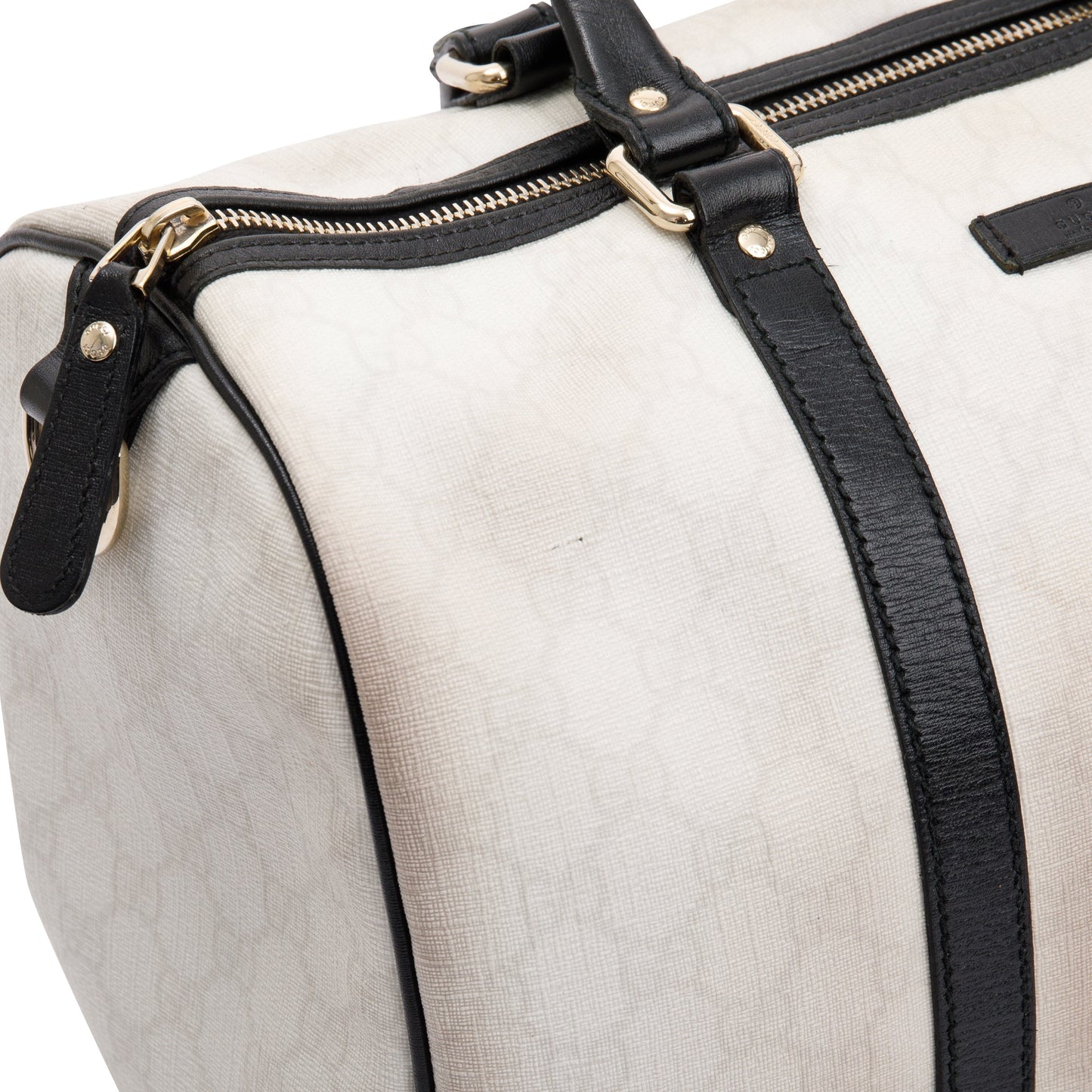 Gucci Medium White GG Supreme Joy Boston Bag