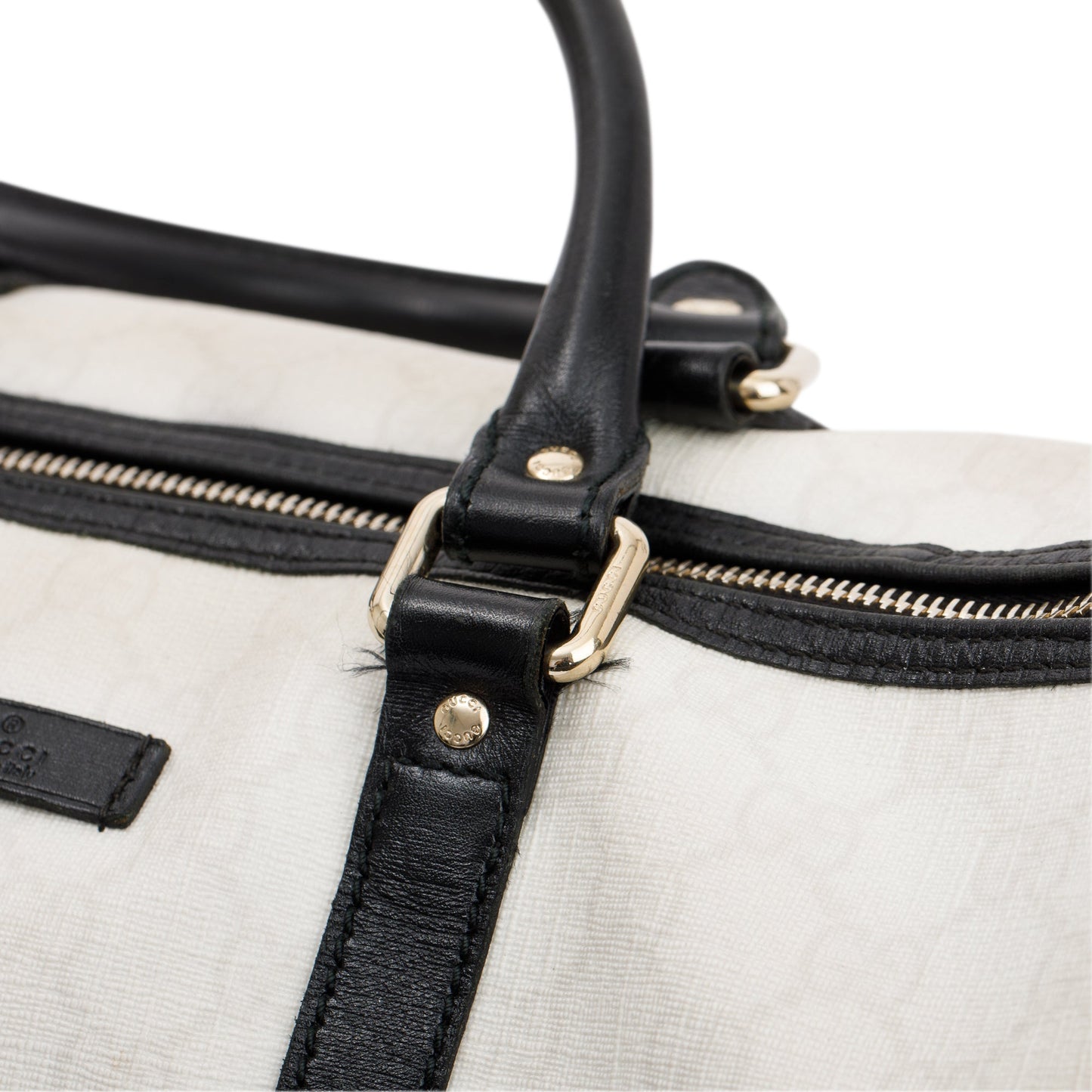 Gucci Medium White GG Supreme Joy Boston Bag